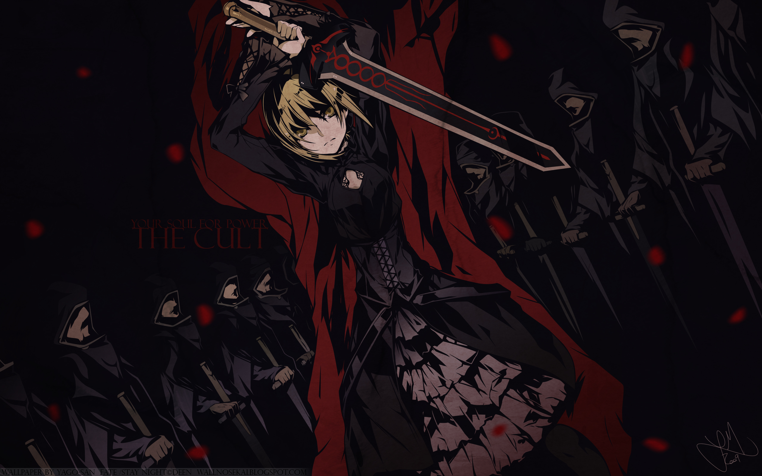 Fate/Stay Night, dark, dress, weapons, Type-Moon, black dress, Saber, swords, Saber Alter, Fate series - desktop wallpaper