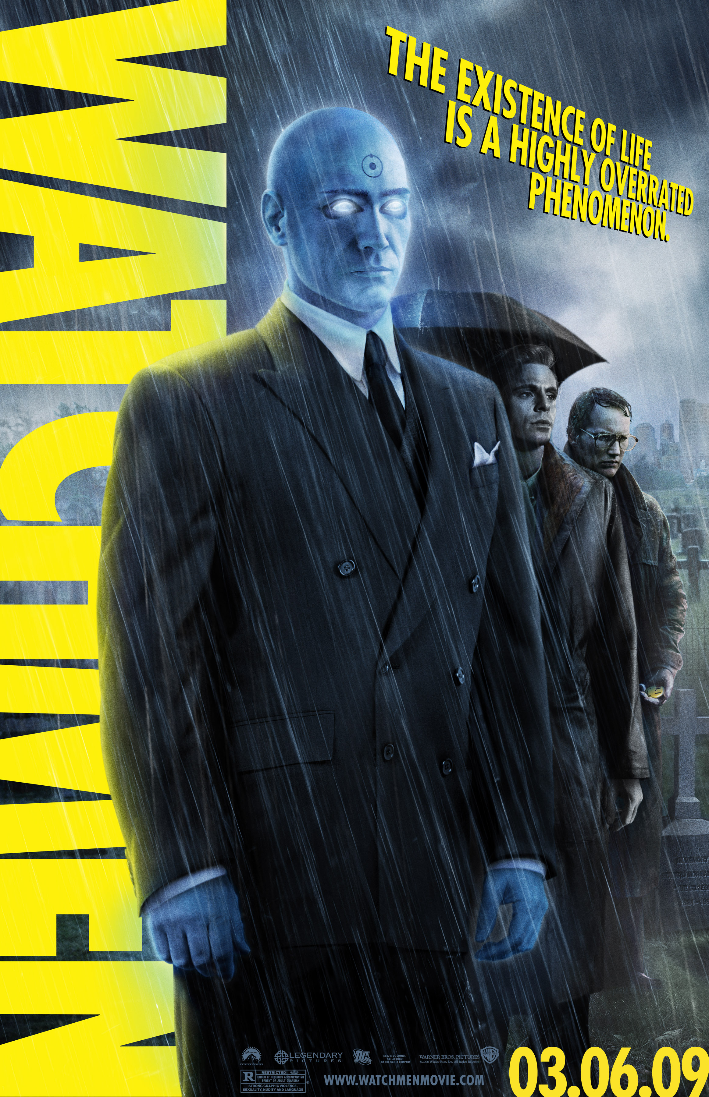 Watchmen, movie posters, Nite Owl, Matthew Goode, Patrick Wilson, Dr. Manhattan, Adrian Veidt - desktop wallpaper