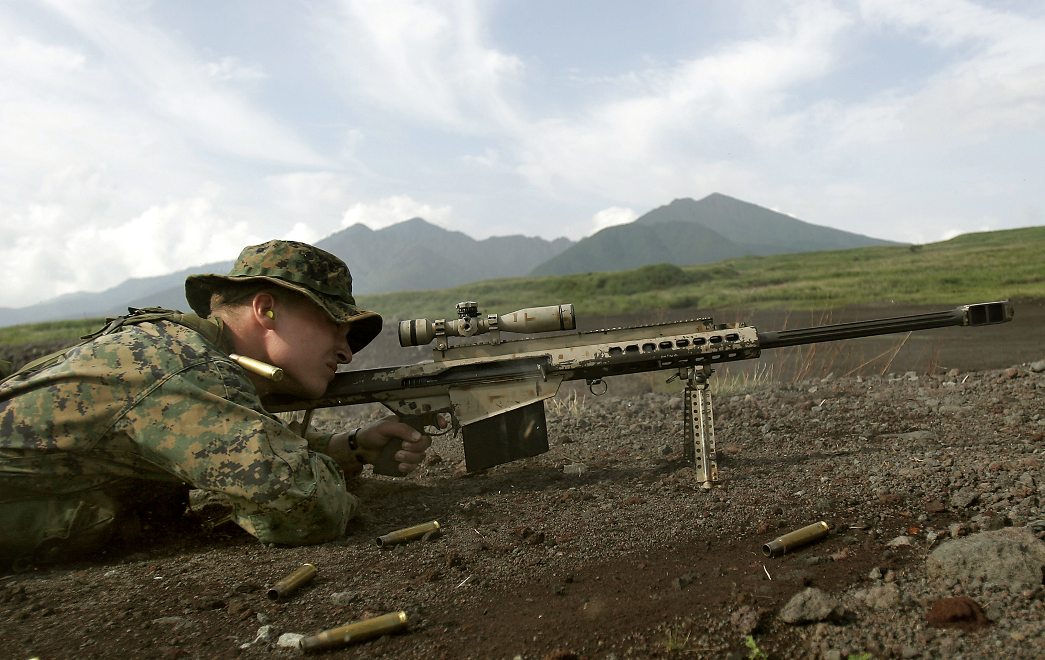 military, snipers, USMC, US Marines Corps, .50 cal, Barrett M107 - desktop wallpaper