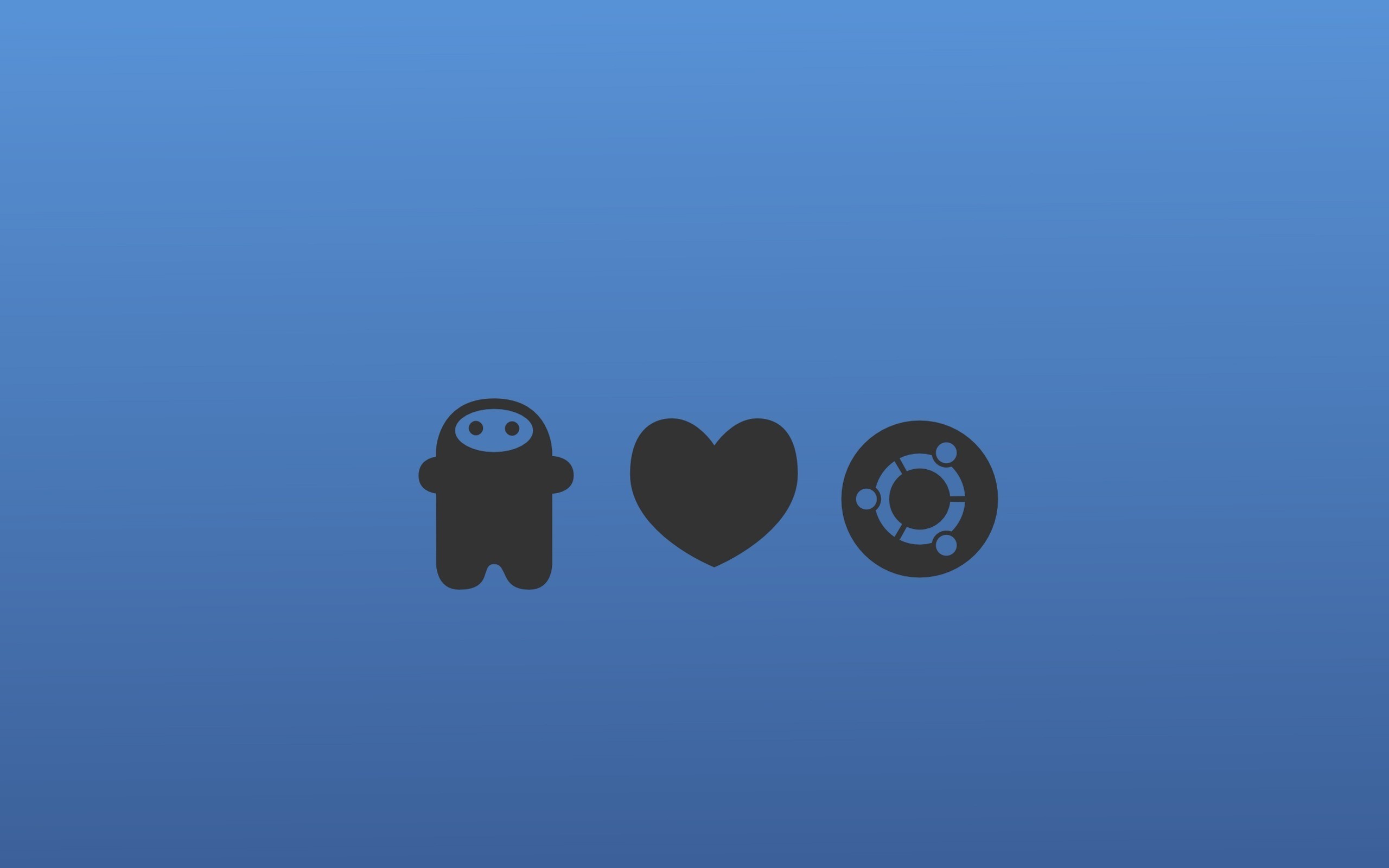 Ubuntu, technology, operating systems, logos - desktop wallpaper