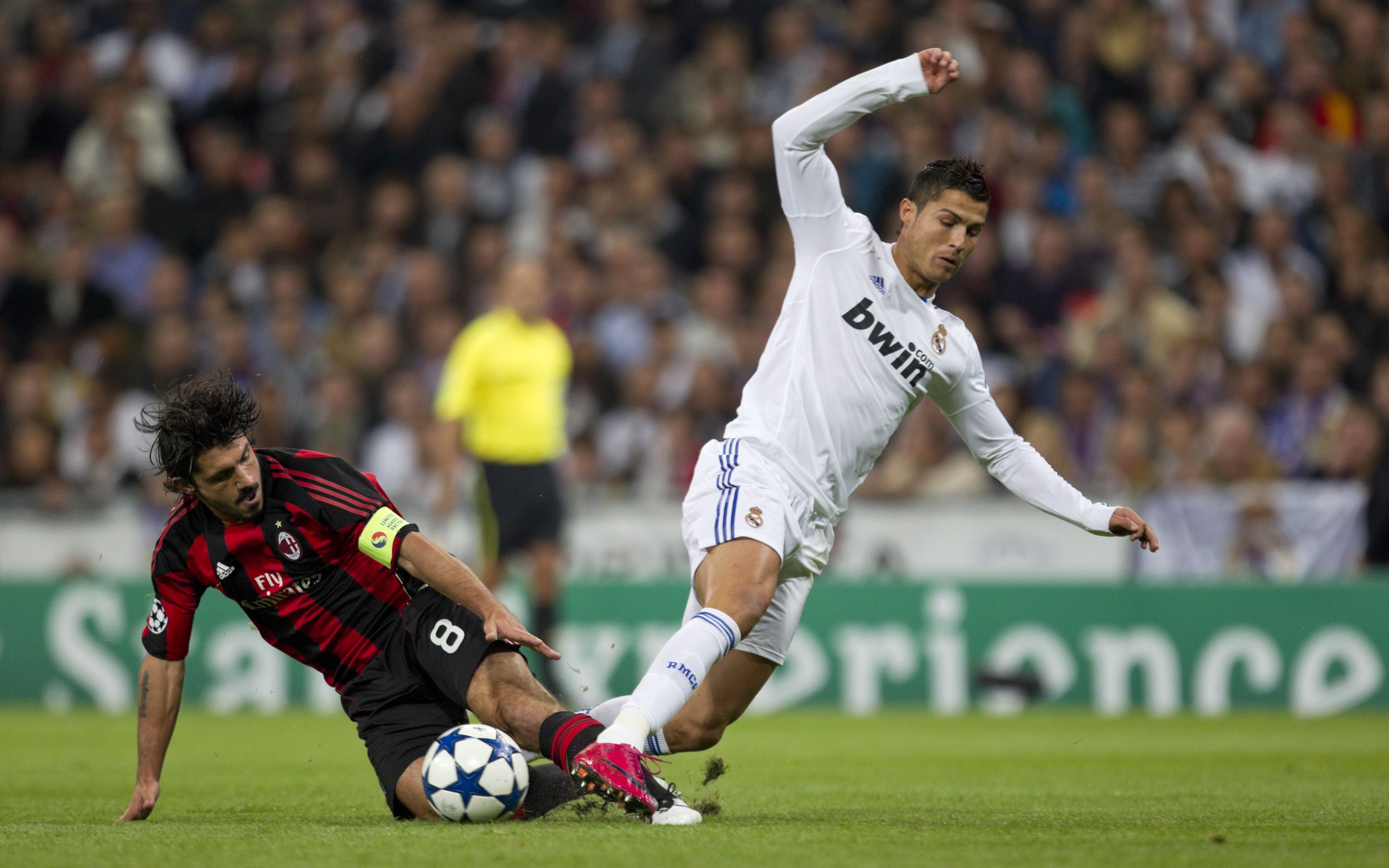 sports, Real Madrid, Cristiano Ronaldo, AC Milan, Gennaro Gattuso - desktop wallpaper