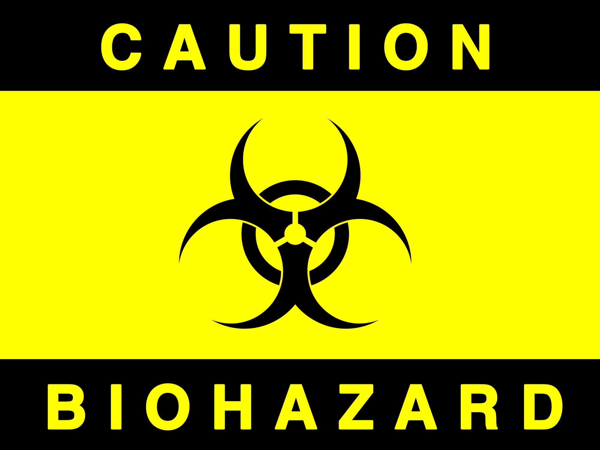 yellow, biohazard - desktop wallpaper