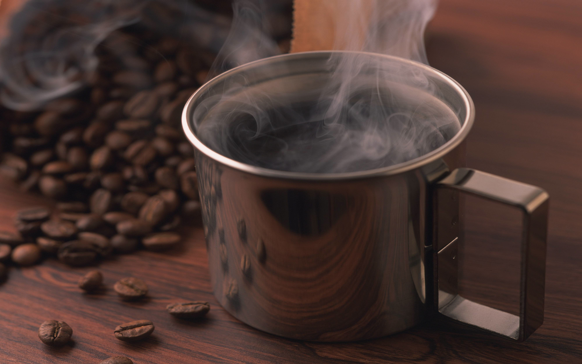 steam, coffee, mugs - desktop wallpaper