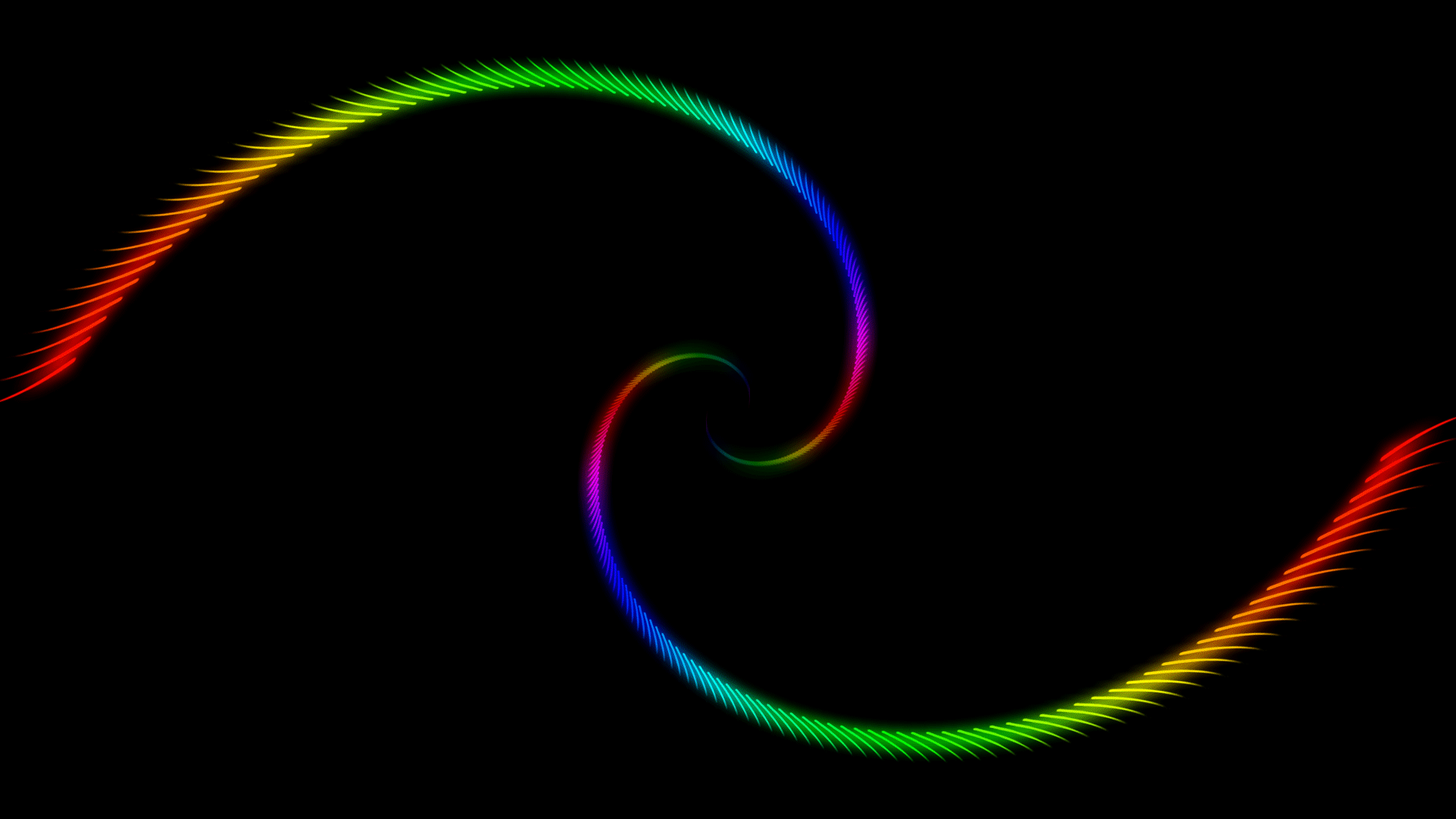 spiral, rainbows - desktop wallpaper
