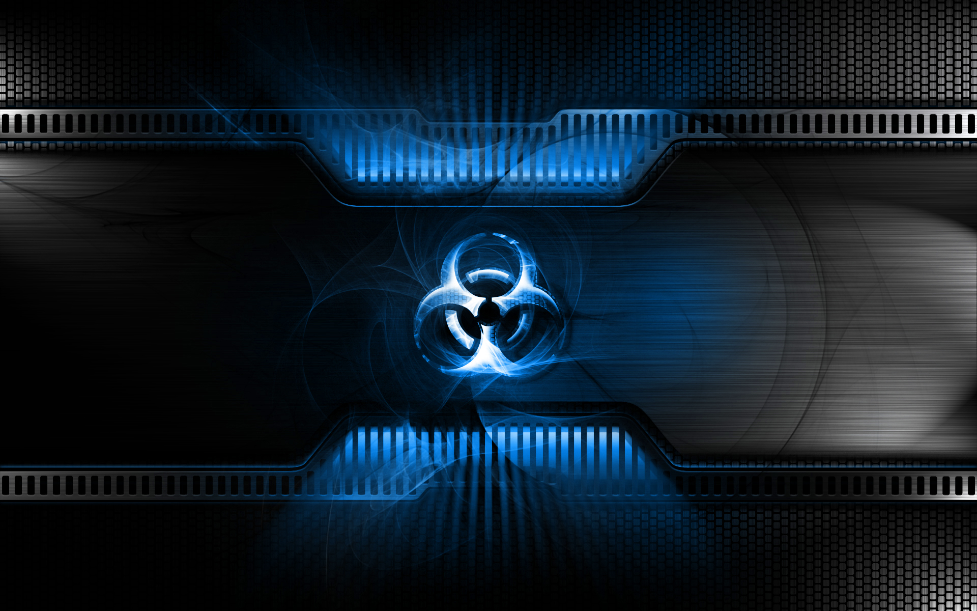 blue, biohazard - desktop wallpaper
