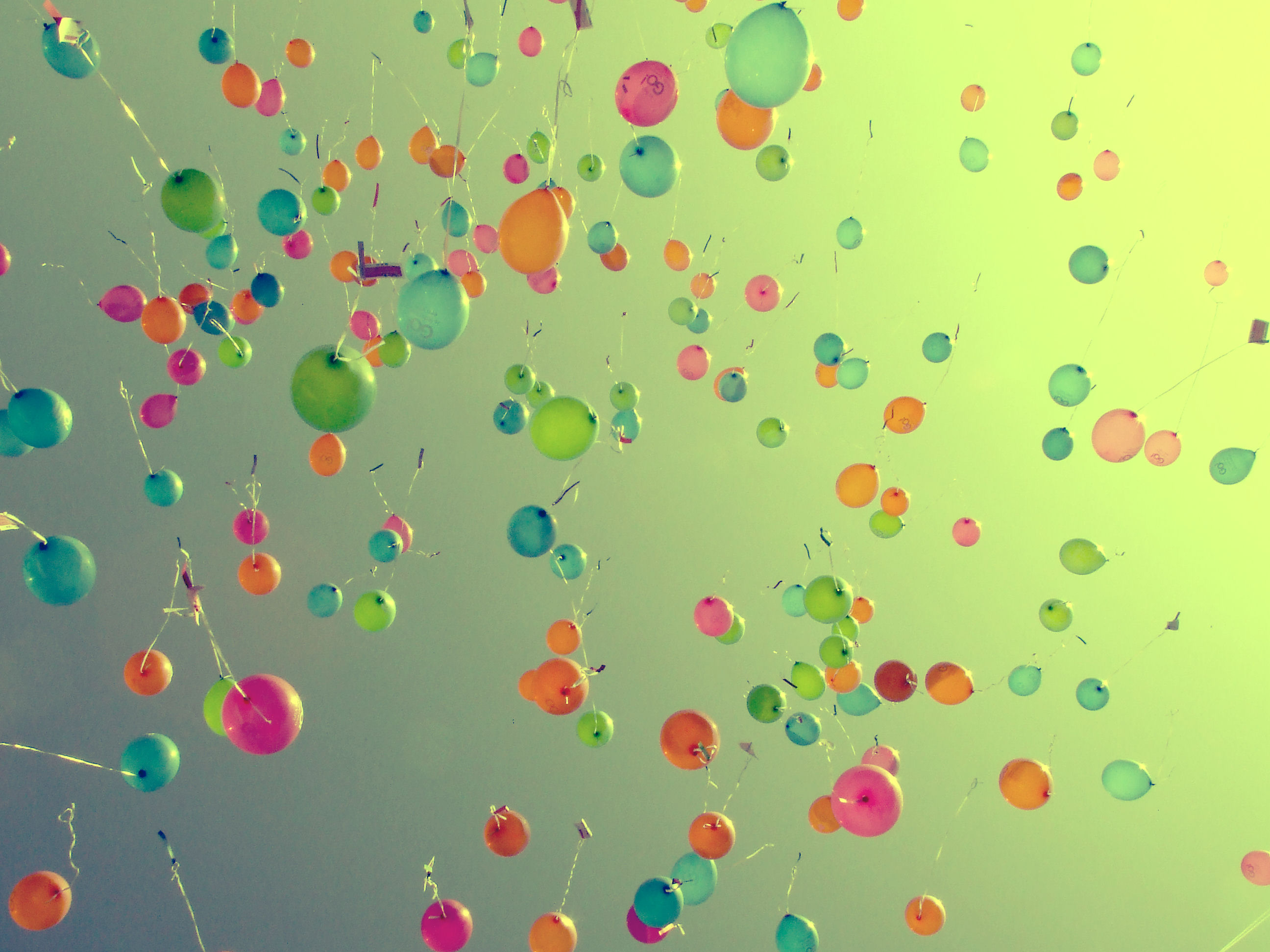 multicolor, balloons, skyscapes - desktop wallpaper