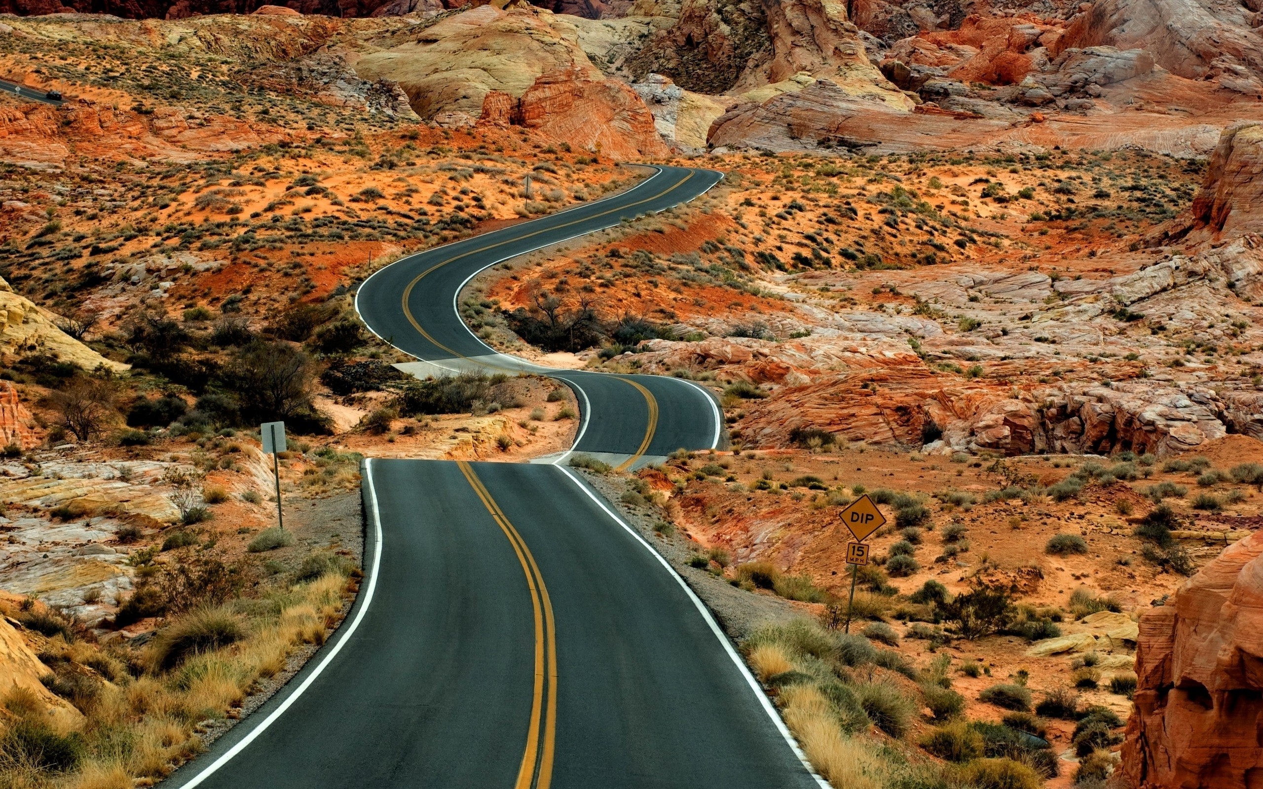 landscapes, deserts, roads - desktop wallpaper