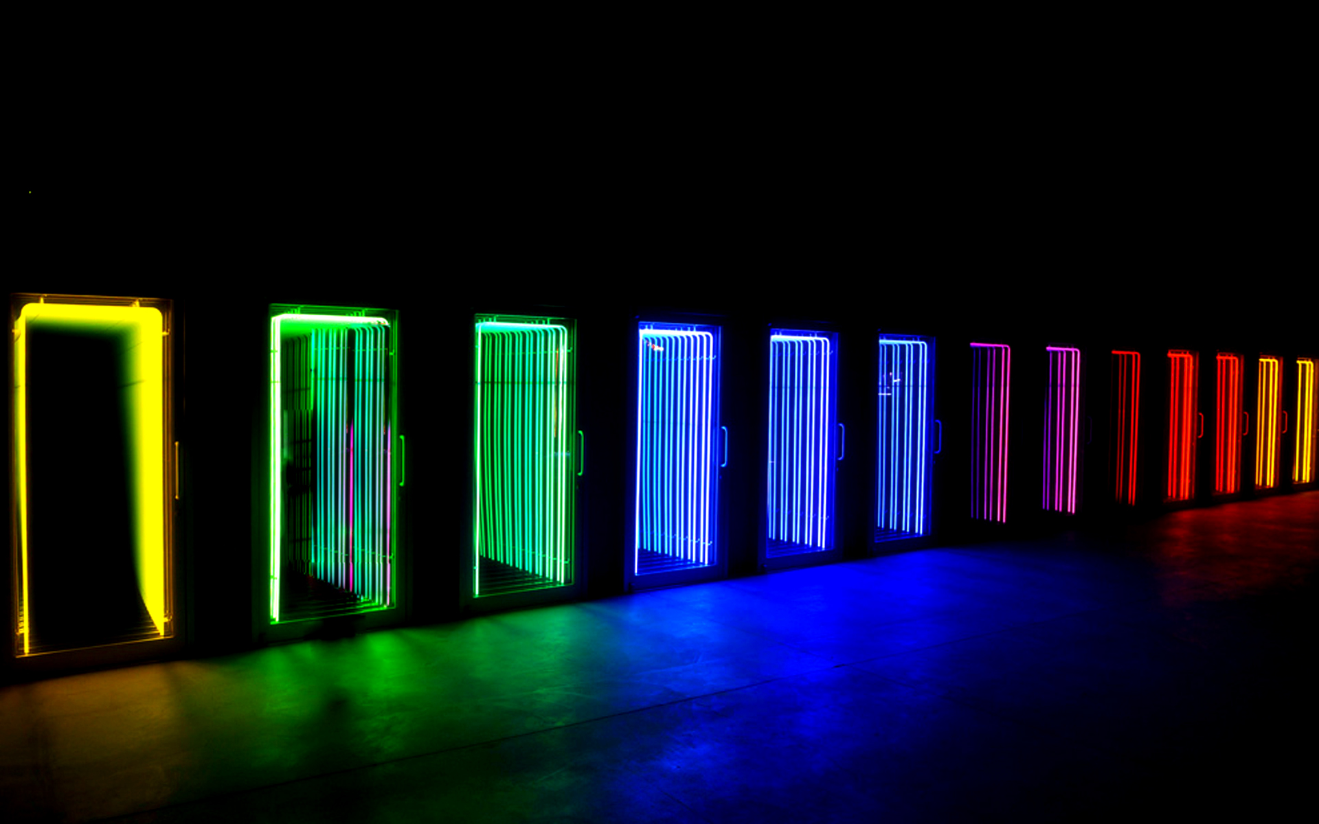 lights, multicolor, rainbows, neon - desktop wallpaper