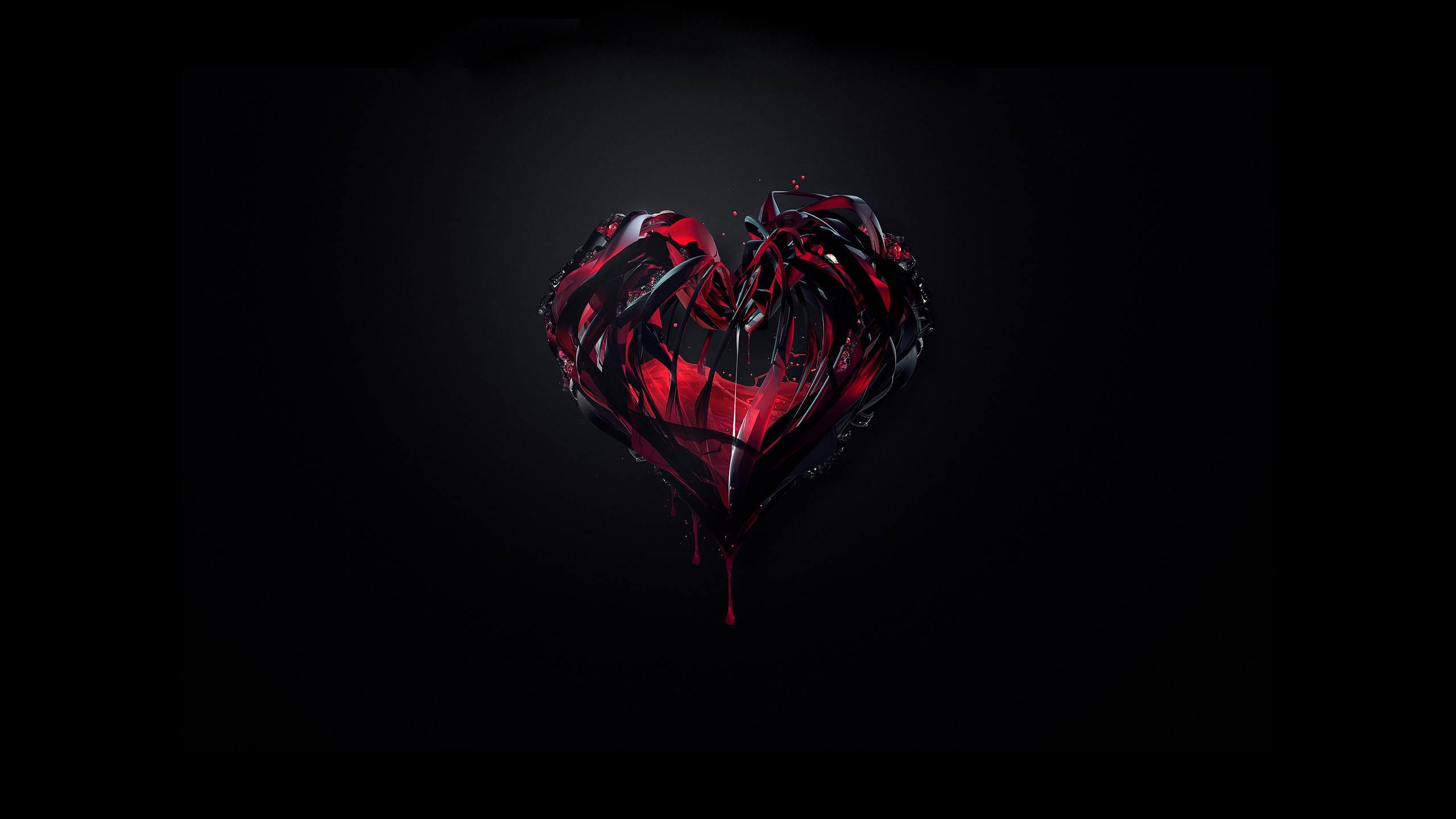 love, black, hearts, Justin Maller - desktop wallpaper