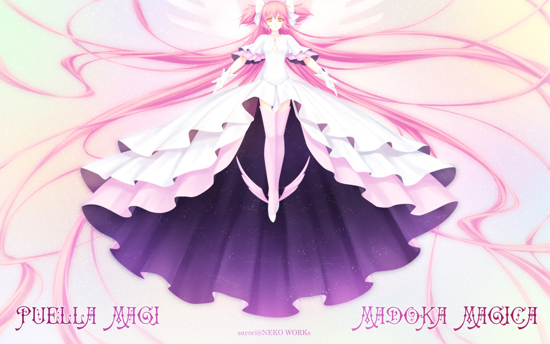 pink hair, Mahou Shoujo Madoka Magica, Kaname Madoka, anime, Sayori Neko Works, anime girls - desktop wallpaper