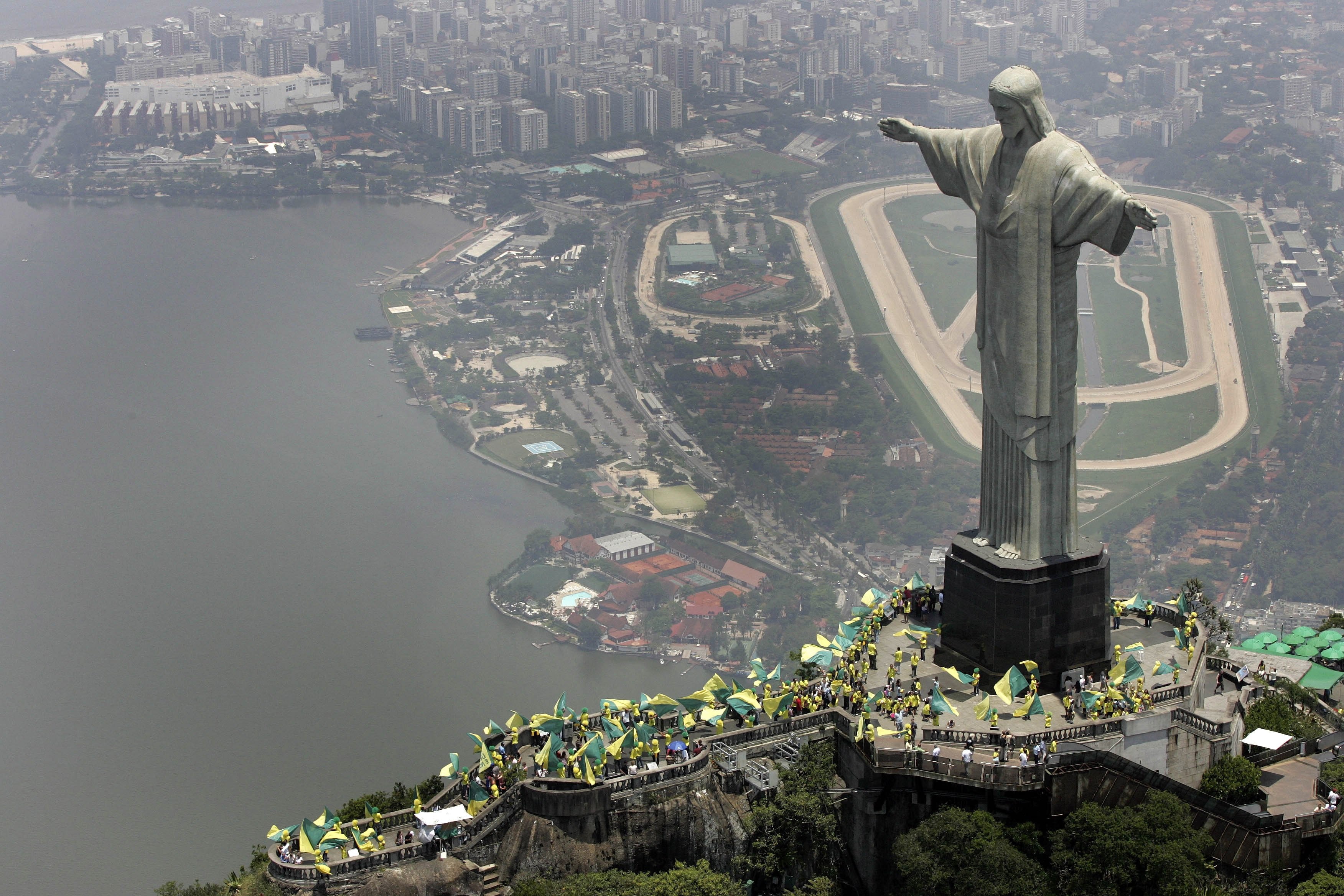 cityscapes, buildings, Brazil, Rio De Janeiro, statues - desktop wallpaper