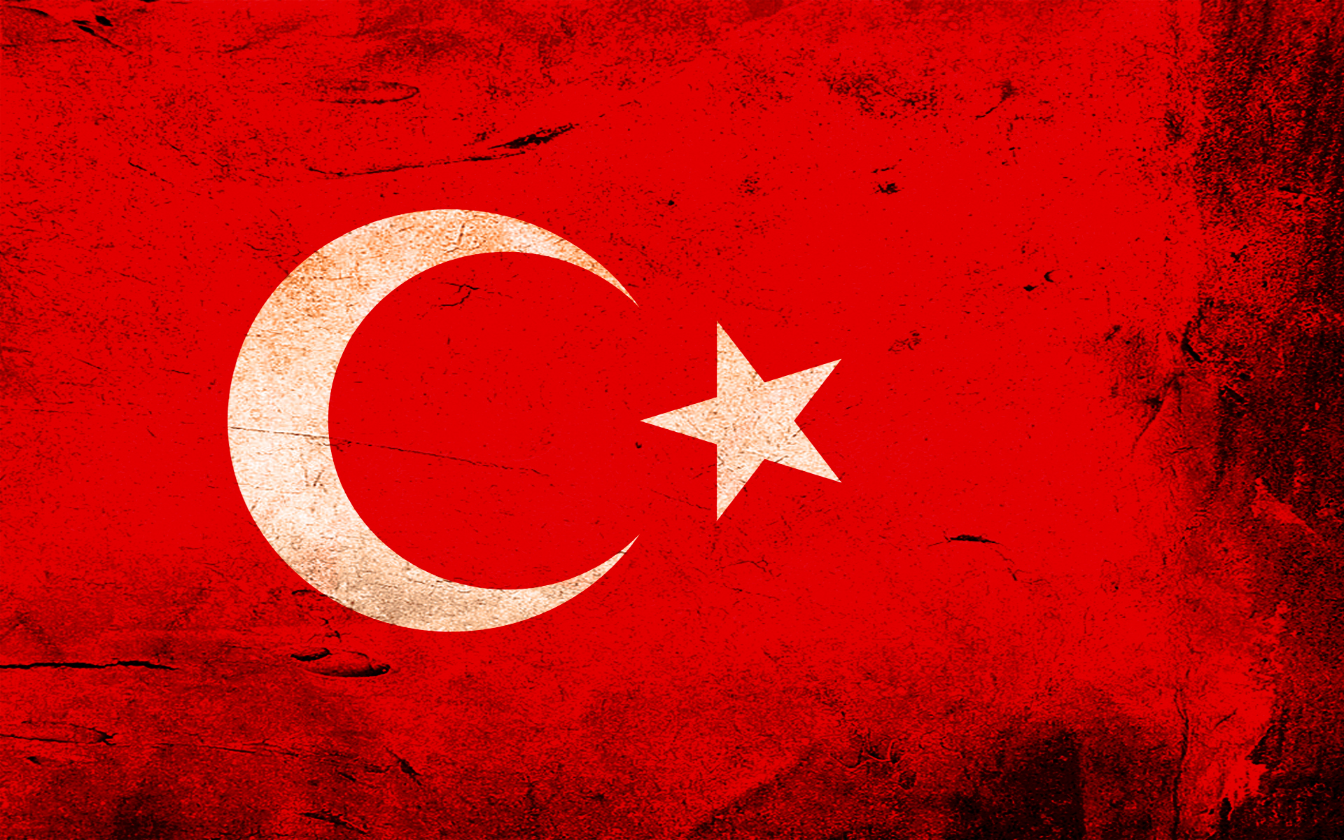 grunge, flags, Turkey - desktop wallpaper