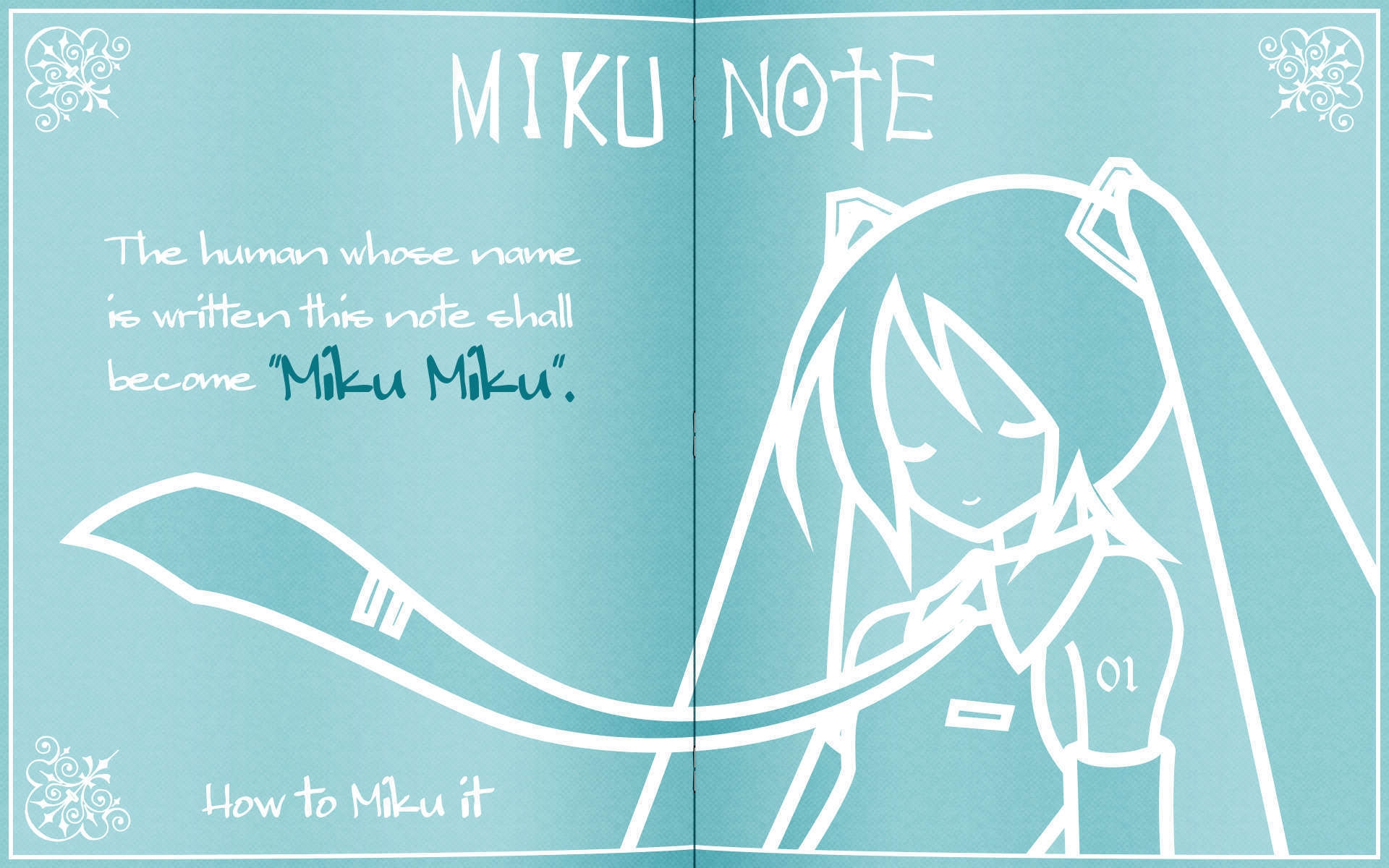 Vocaloid, Hatsune Miku, notes, detached sleeves - desktop wallpaper