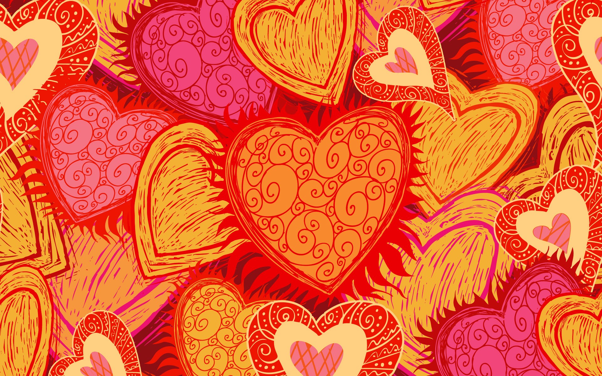 design, hearts - desktop wallpaper