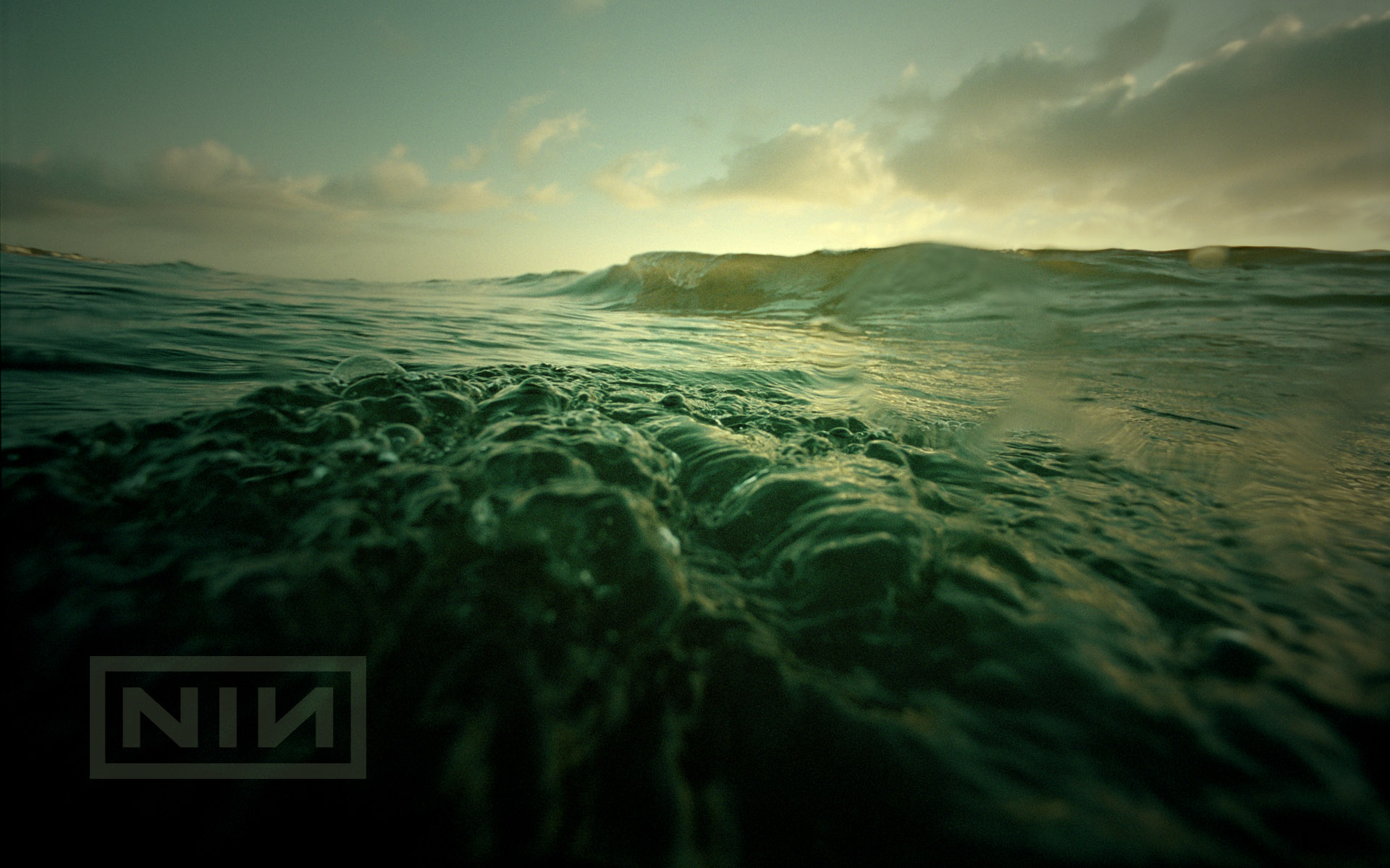 water, ocean, nature, minimalistic, Nine Inch Nails, music, waves, music bands, skyscapes, sea - desktop wallpaper