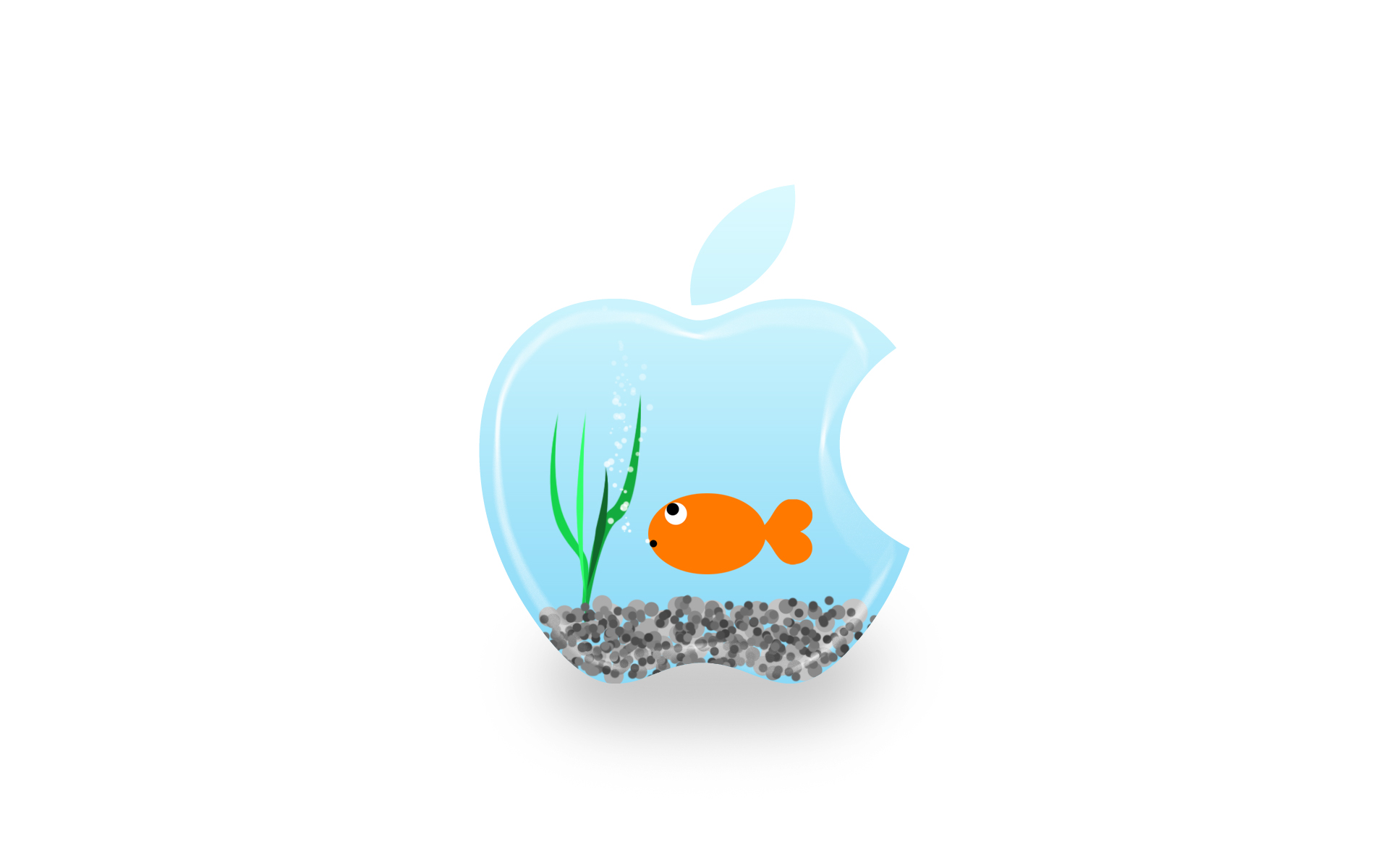 Apple Inc., fish tank - desktop wallpaper