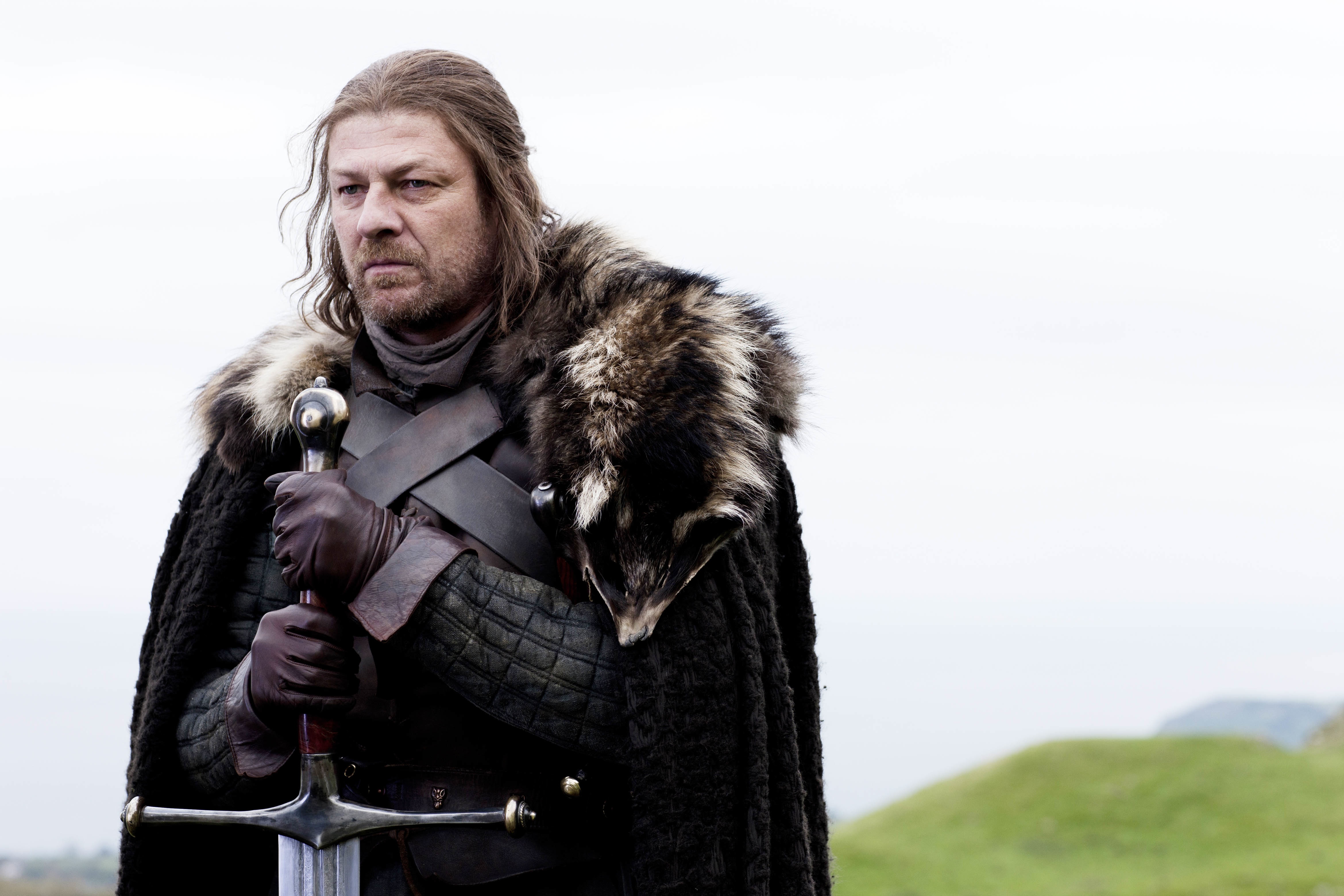 cloaks, Game of Thrones, Sean Bean, TV series, Eddard 'Ned' Stark, swords, House Stark - desktop wallpaper