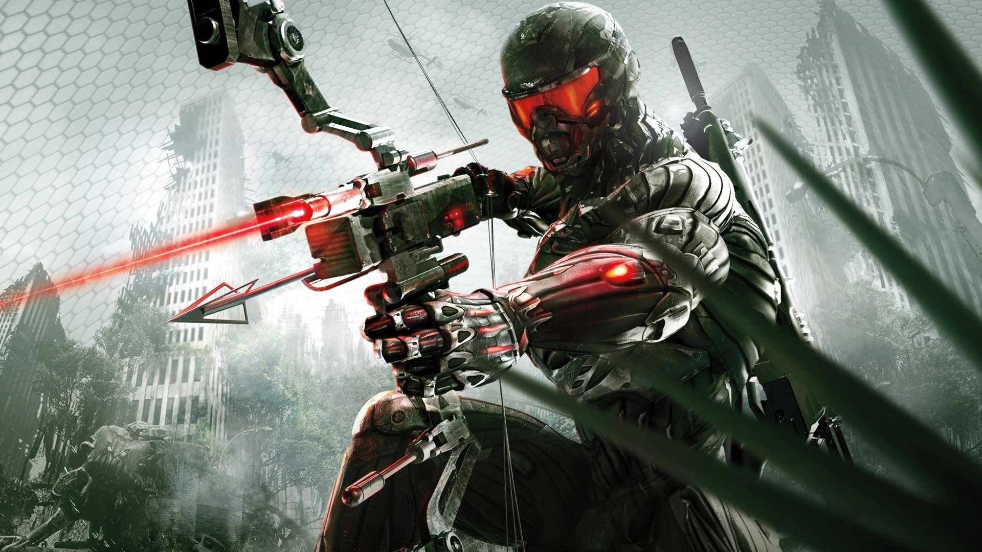 video games, guns, arrows, bow (weapon), Crysis 3, lasers - desktop wallpaper