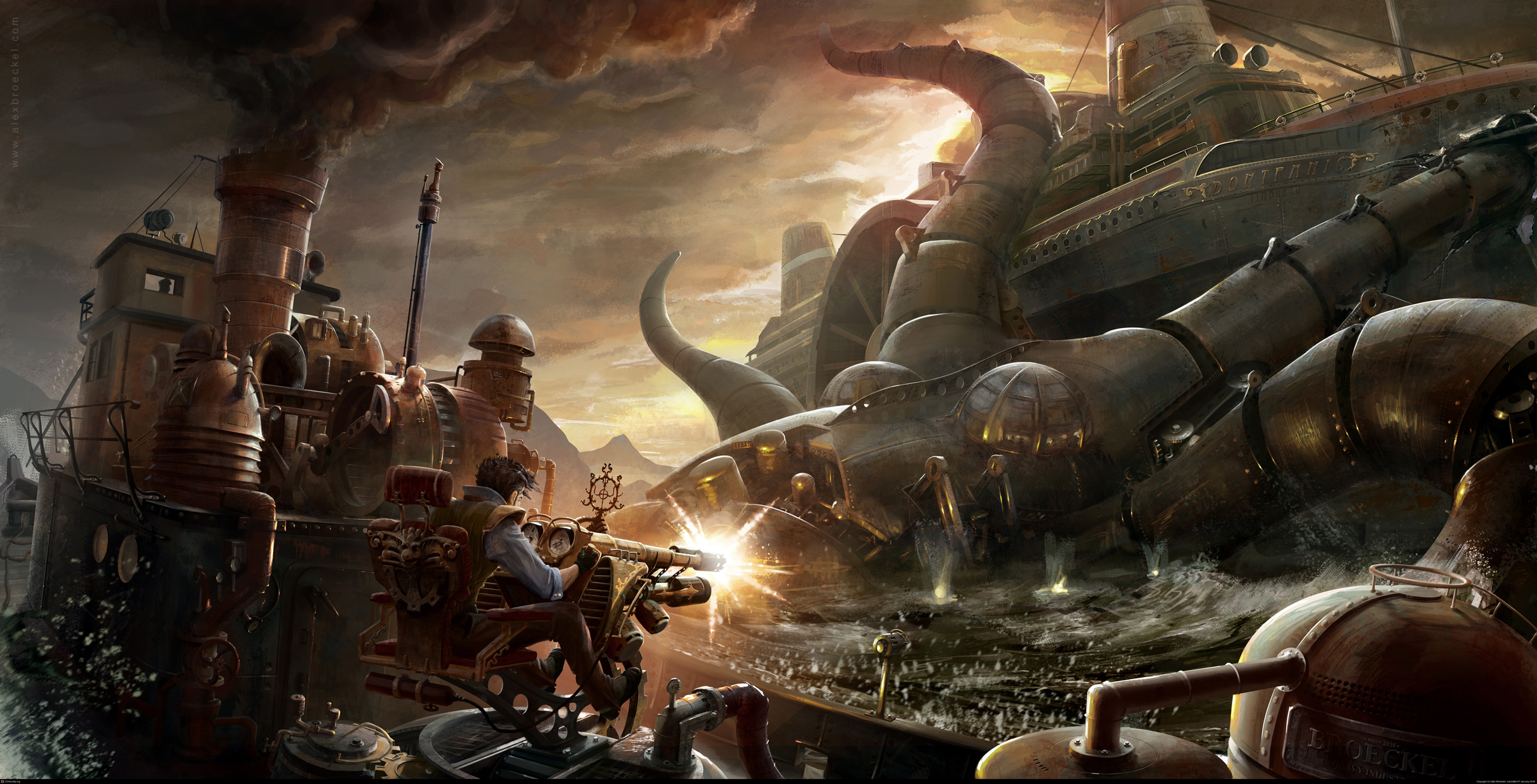 steampunk, fantasy art, digital art - desktop wallpaper