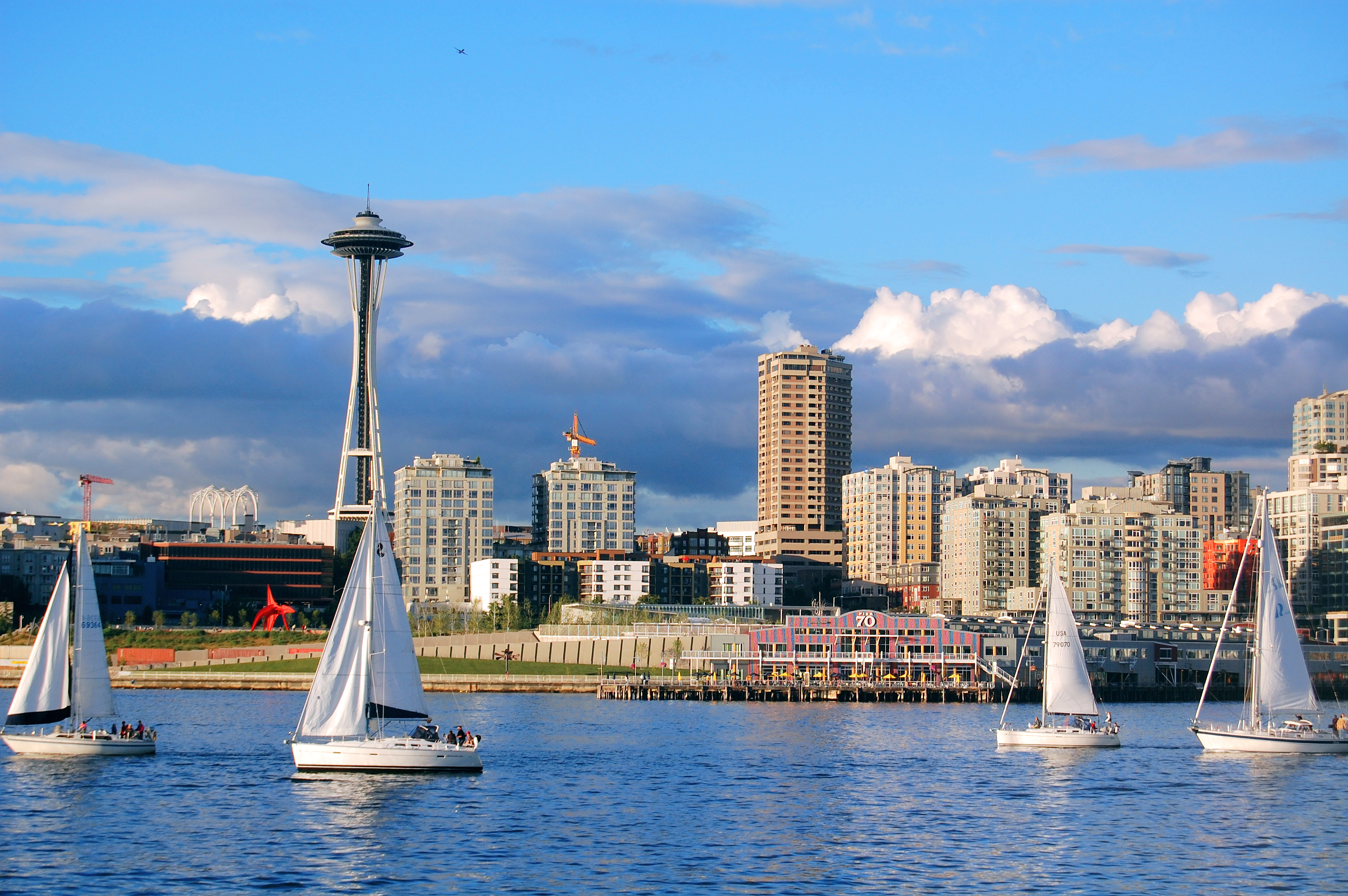 Seattle, vehicles, sailboats - desktop wallpaper