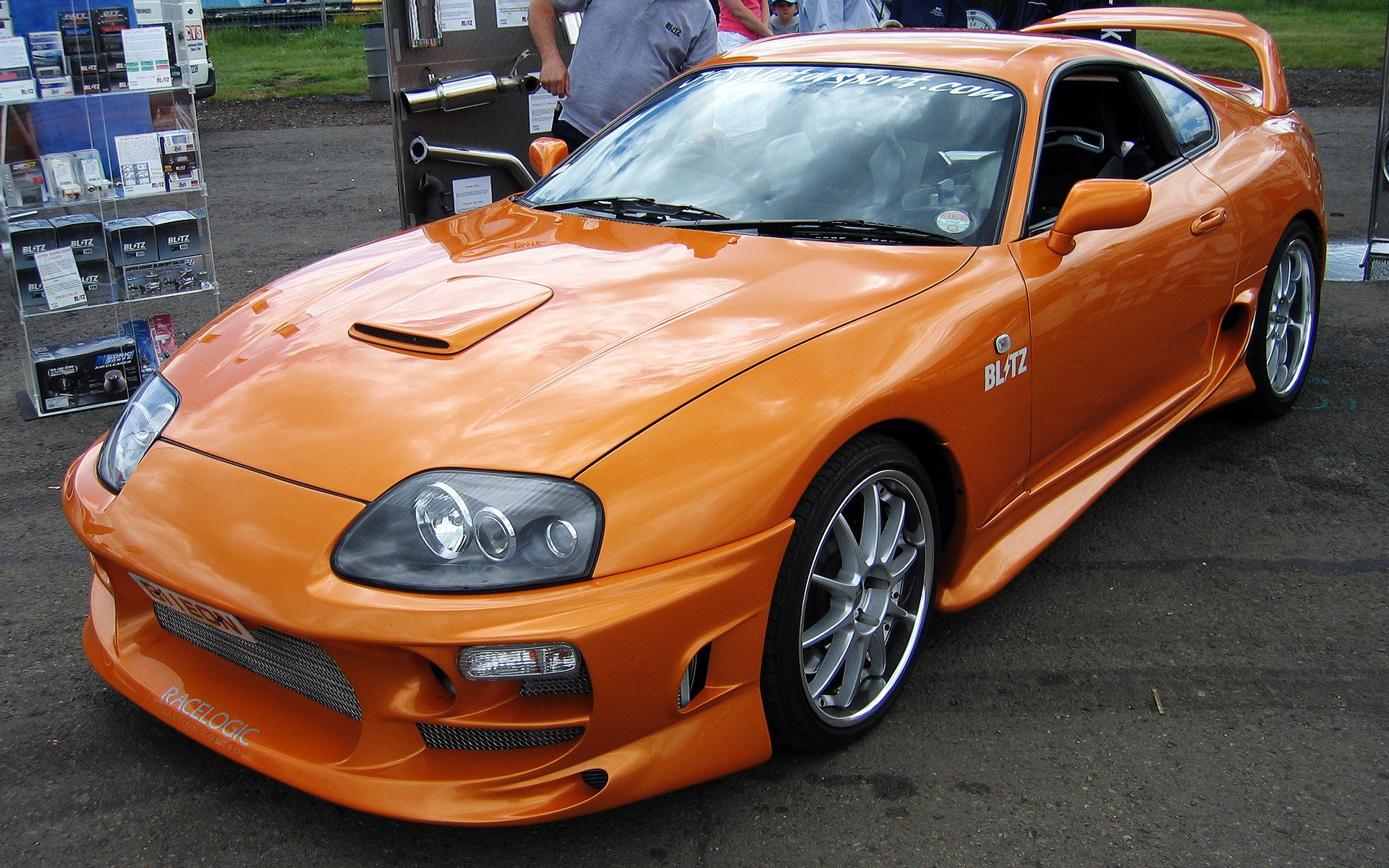 cars, orange, Toyota Supra - desktop wallpaper