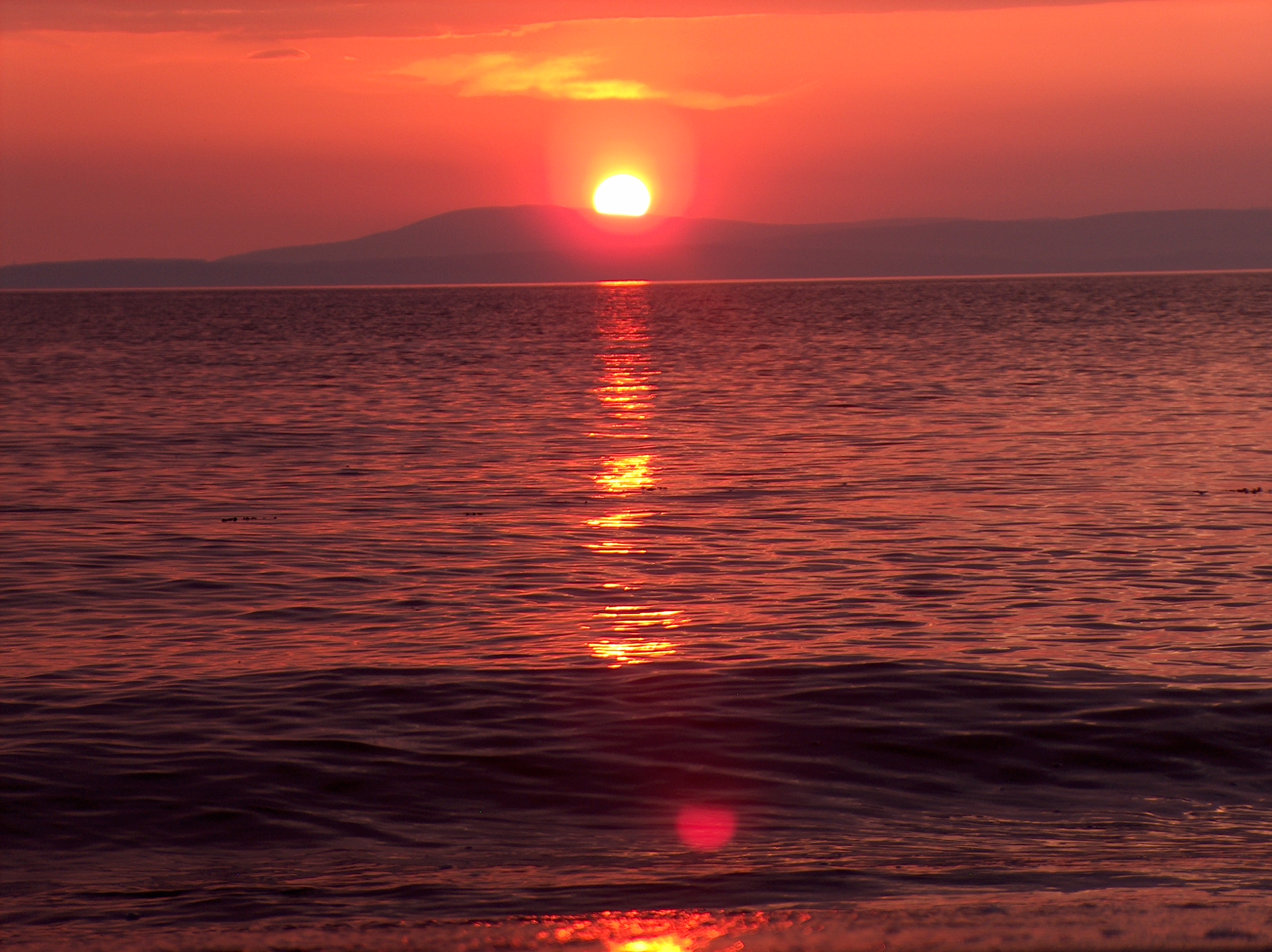 sunset, ocean, Sun, sea - desktop wallpaper