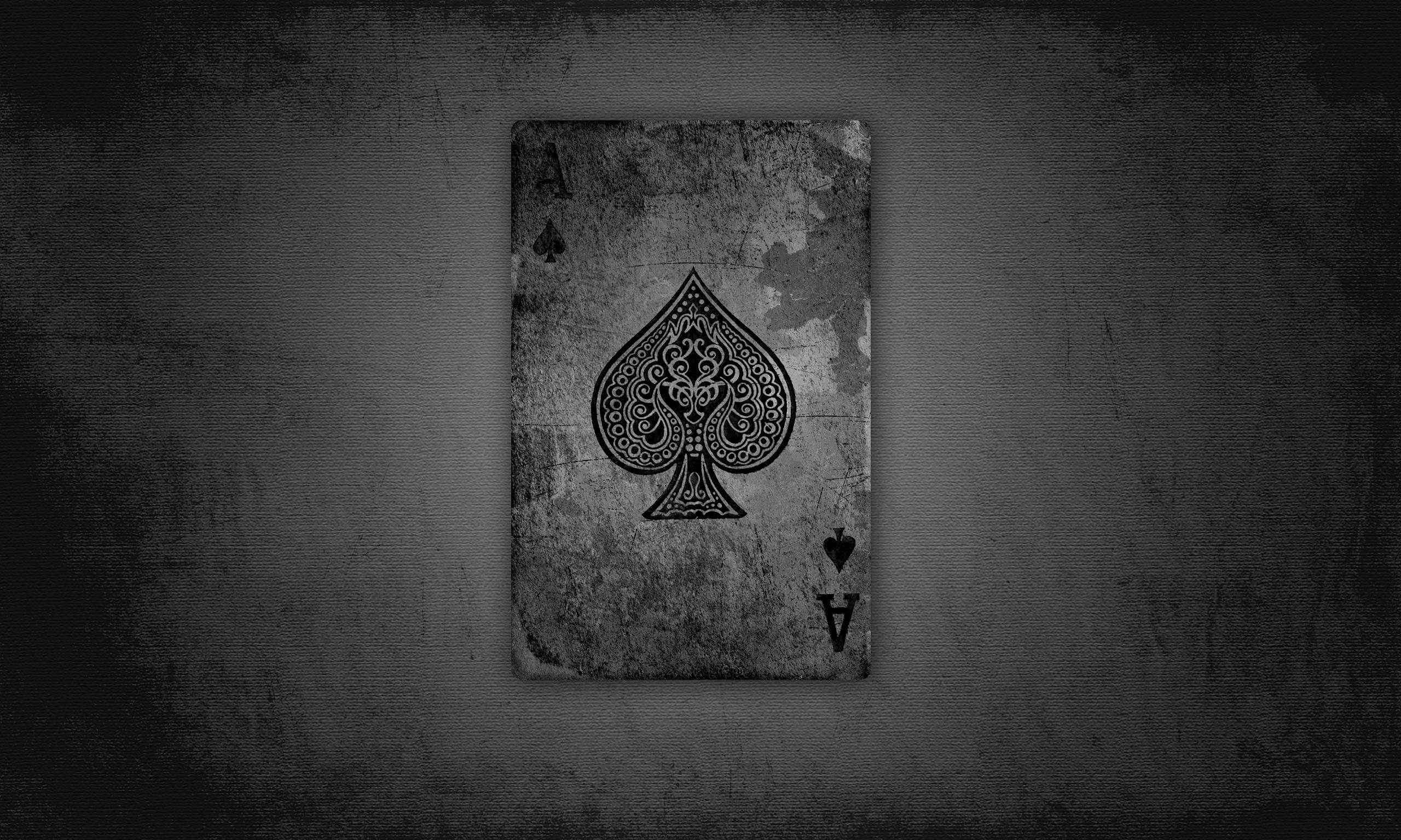 cards, grunge, ace of spades - desktop wallpaper