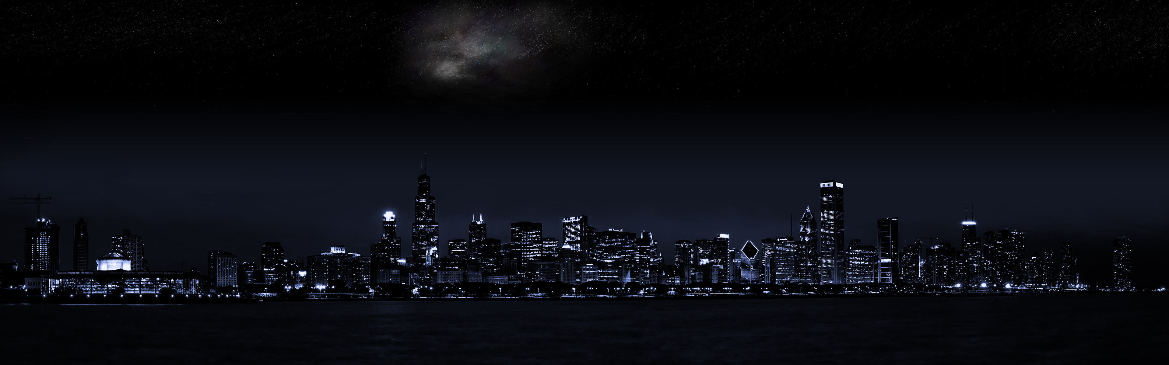 cityscapes, night, city skyline - desktop wallpaper