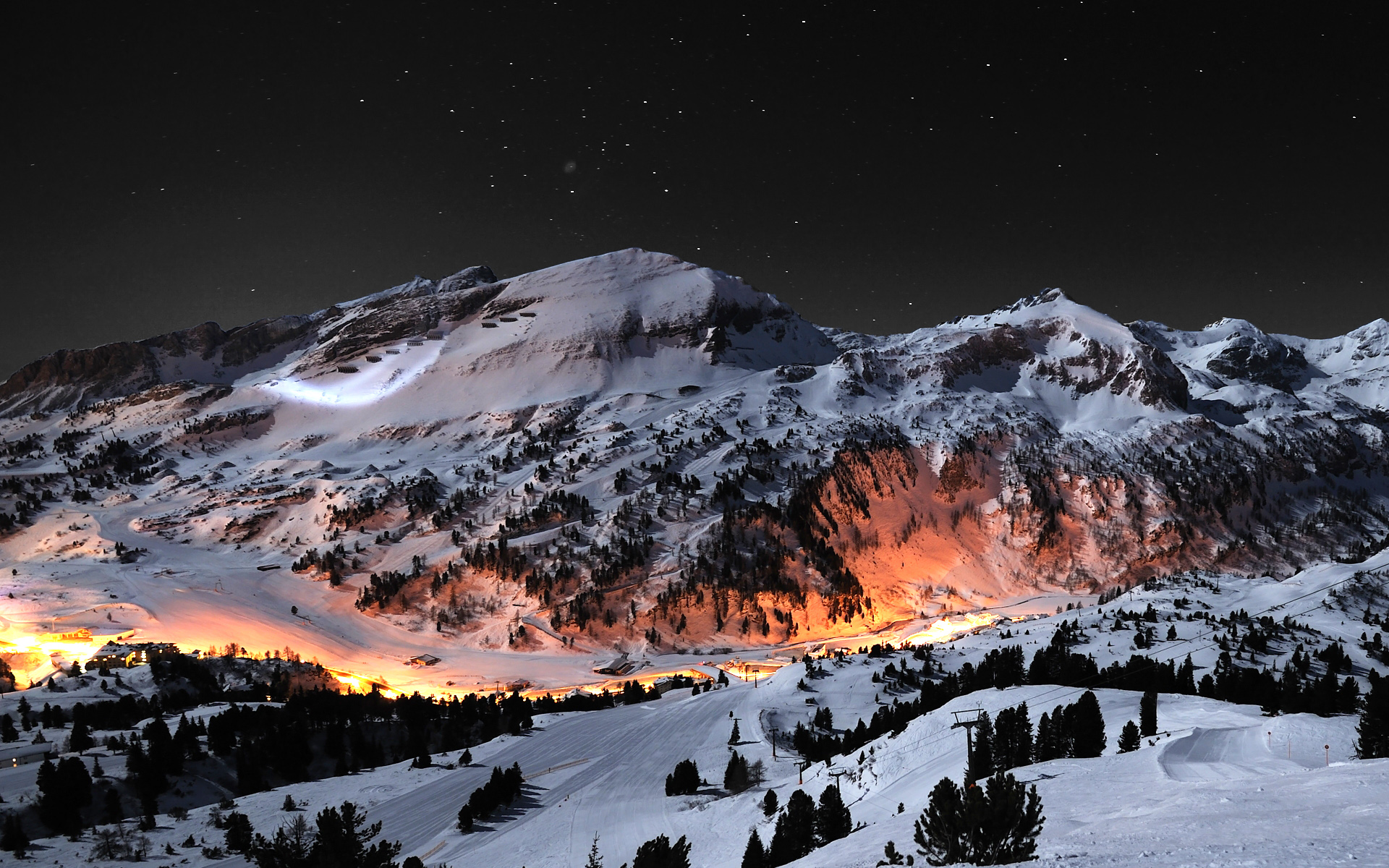mountains, landscapes, nature, winter, snow - desktop wallpaper