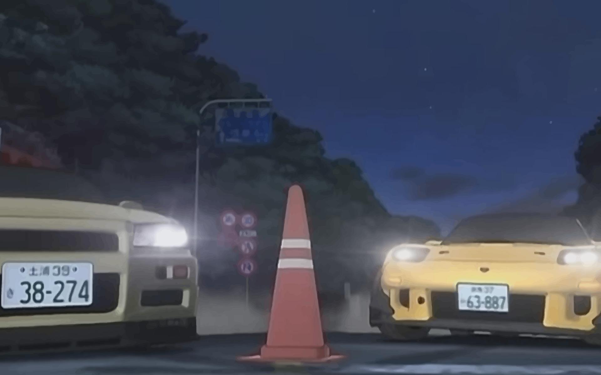 cars, anime, Initial D - desktop wallpaper