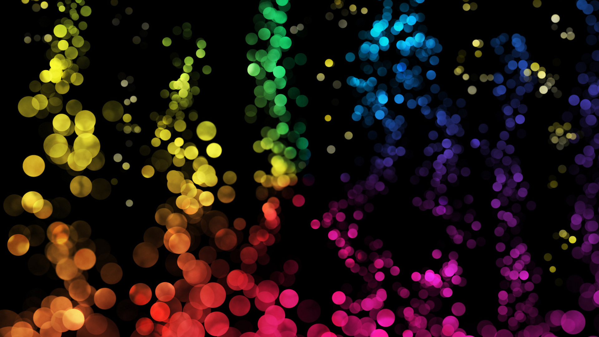 lights, bubbles, colors - desktop wallpaper