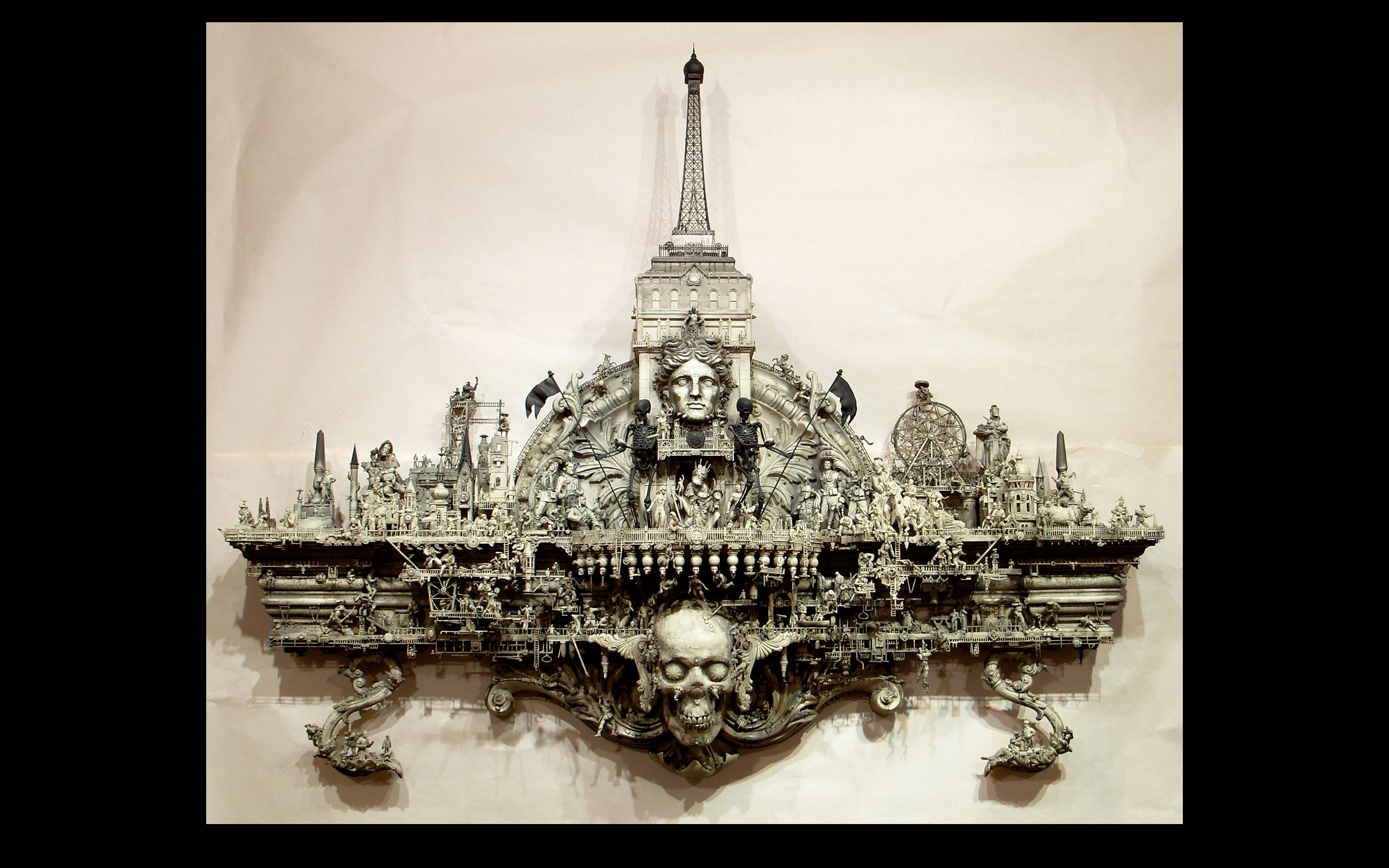 sculptures, Tower of Babel, kris kuksi - desktop wallpaper