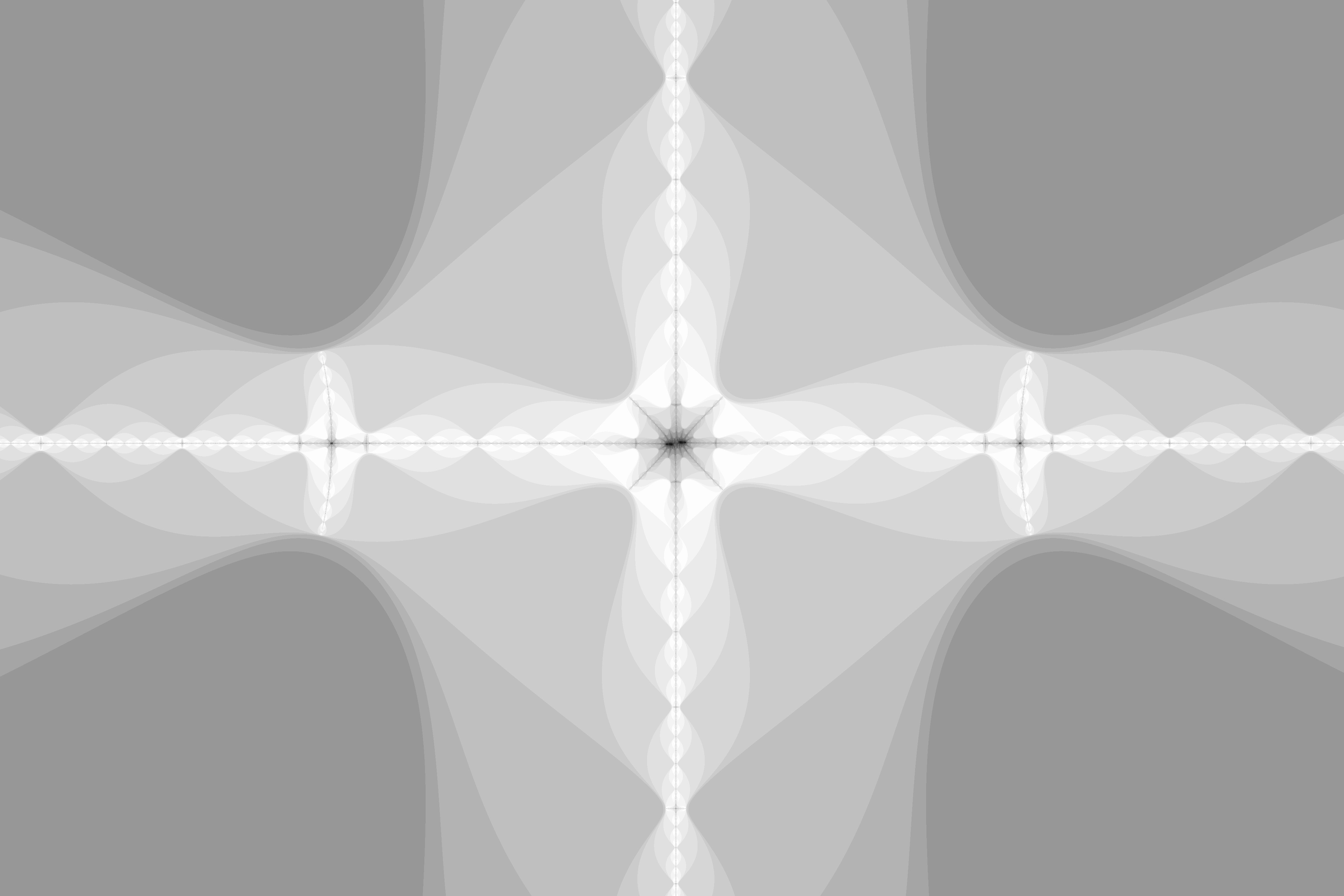 fractals, 4K2K, greyscale - desktop wallpaper