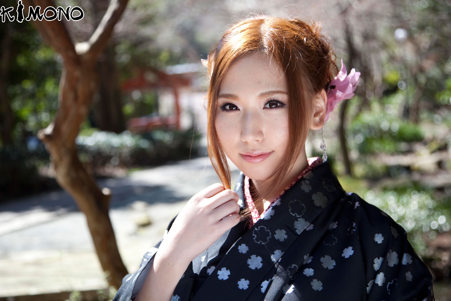 models, Japanese, kimono, Japanese clothes, cities, Ai Sayama - desktop wallpaper