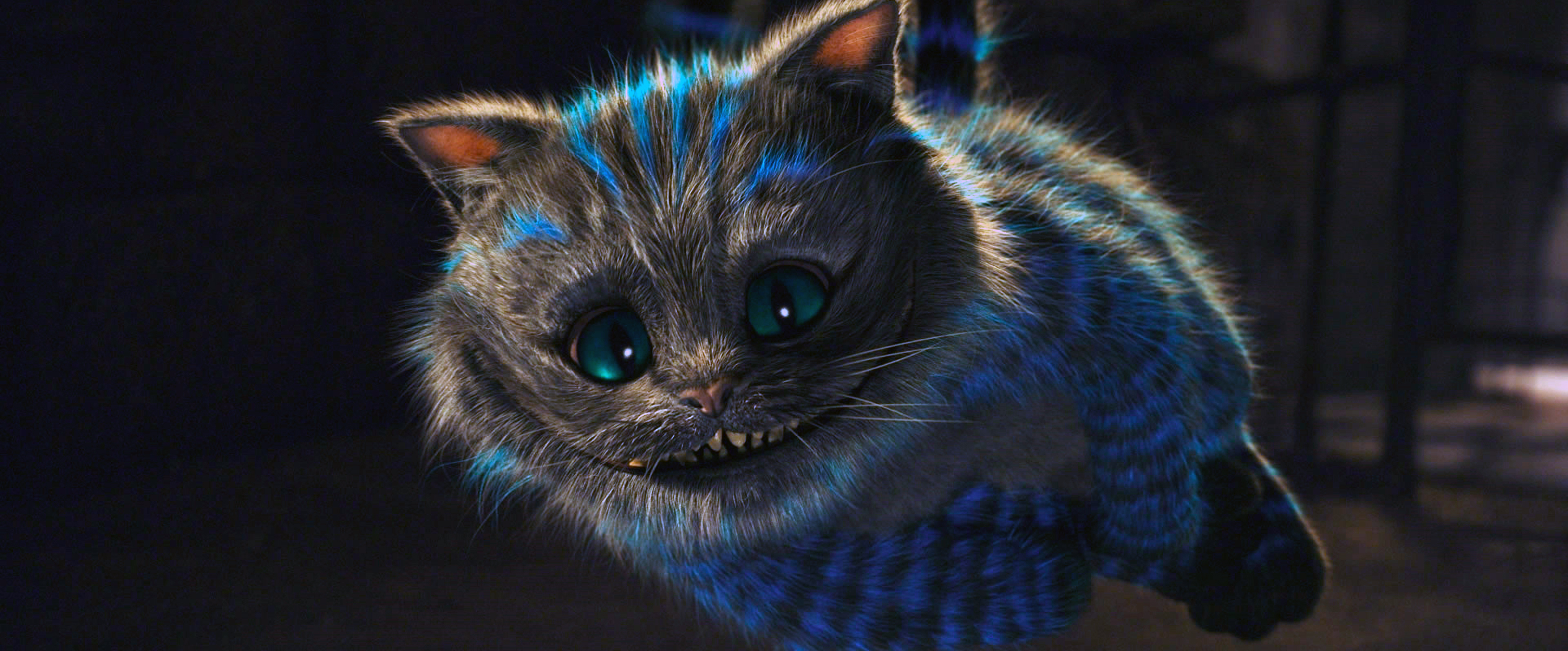 Alice in Wonderland, Tim Burton, Cheshire Cat - desktop wallpaper