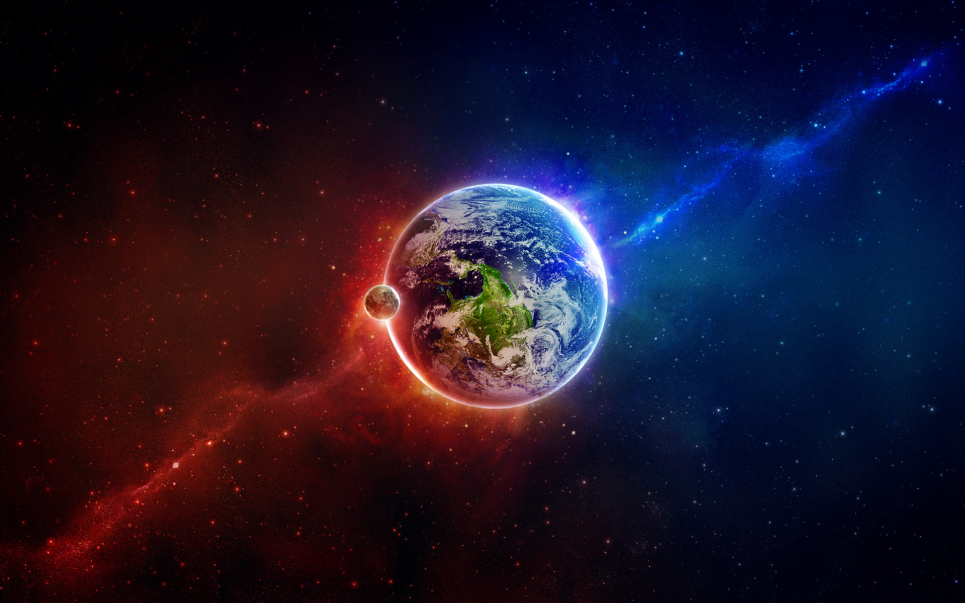 Earth, digital art - desktop wallpaper