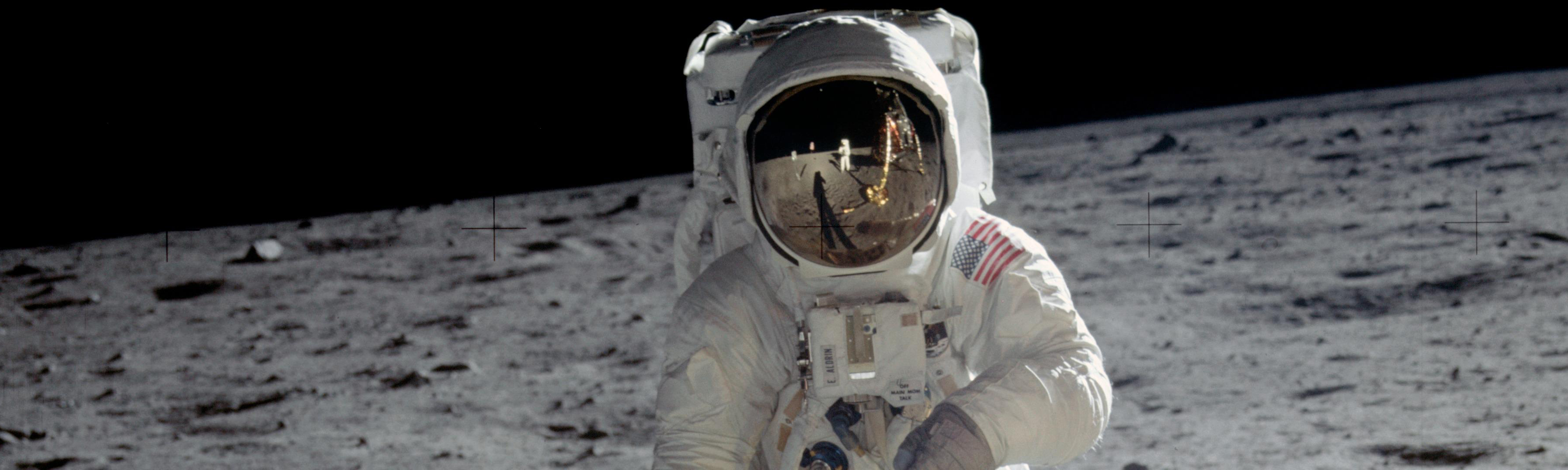 outer space, astronauts, Moon Landing - desktop wallpaper