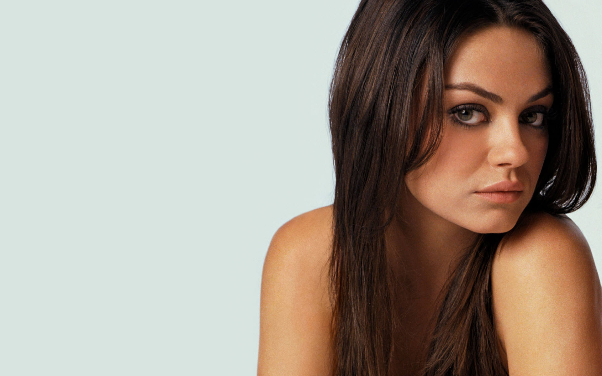 women, Mila Kunis, actress, white background - desktop wallpaper