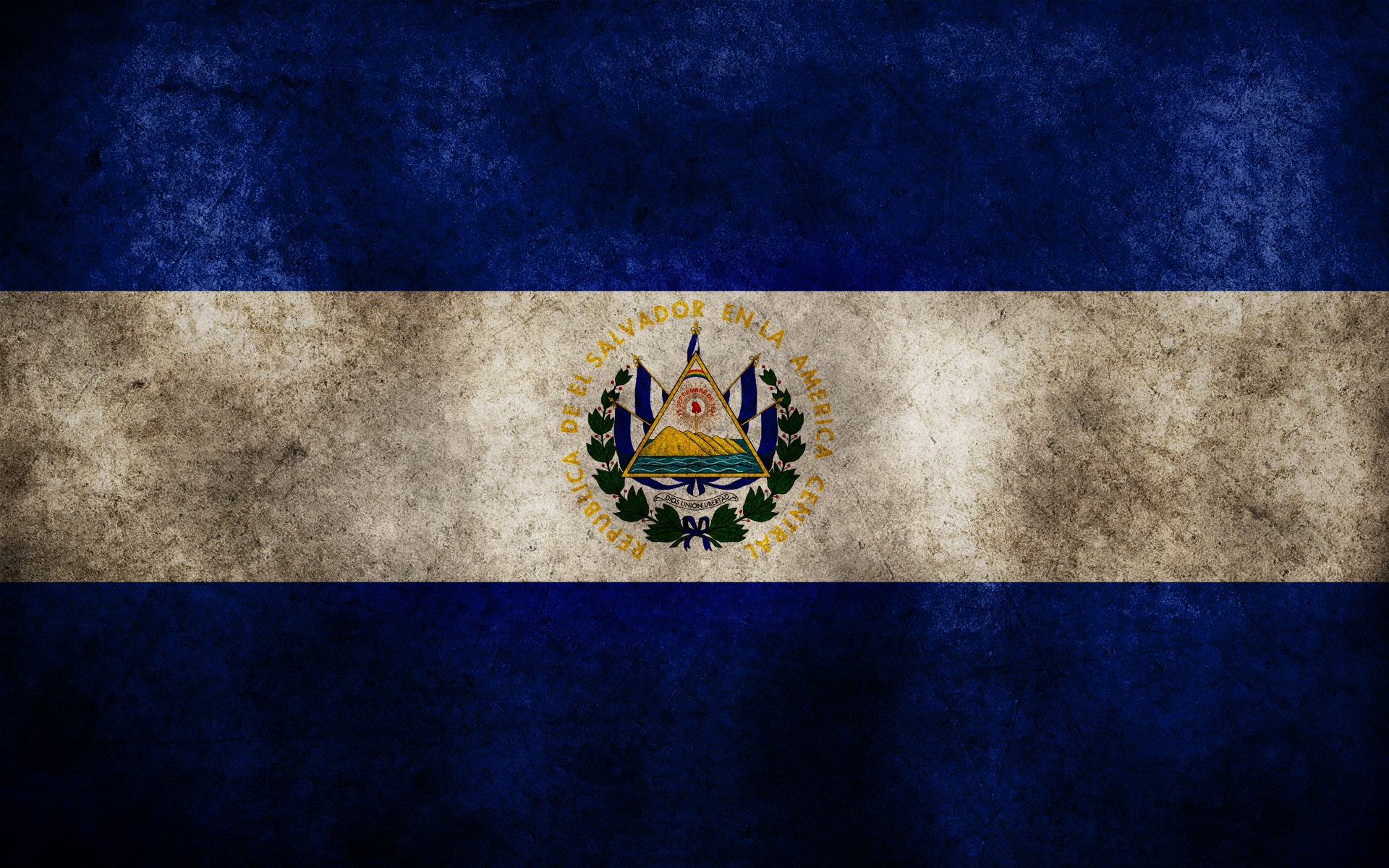grunge, flags, El Salvador - desktop wallpaper