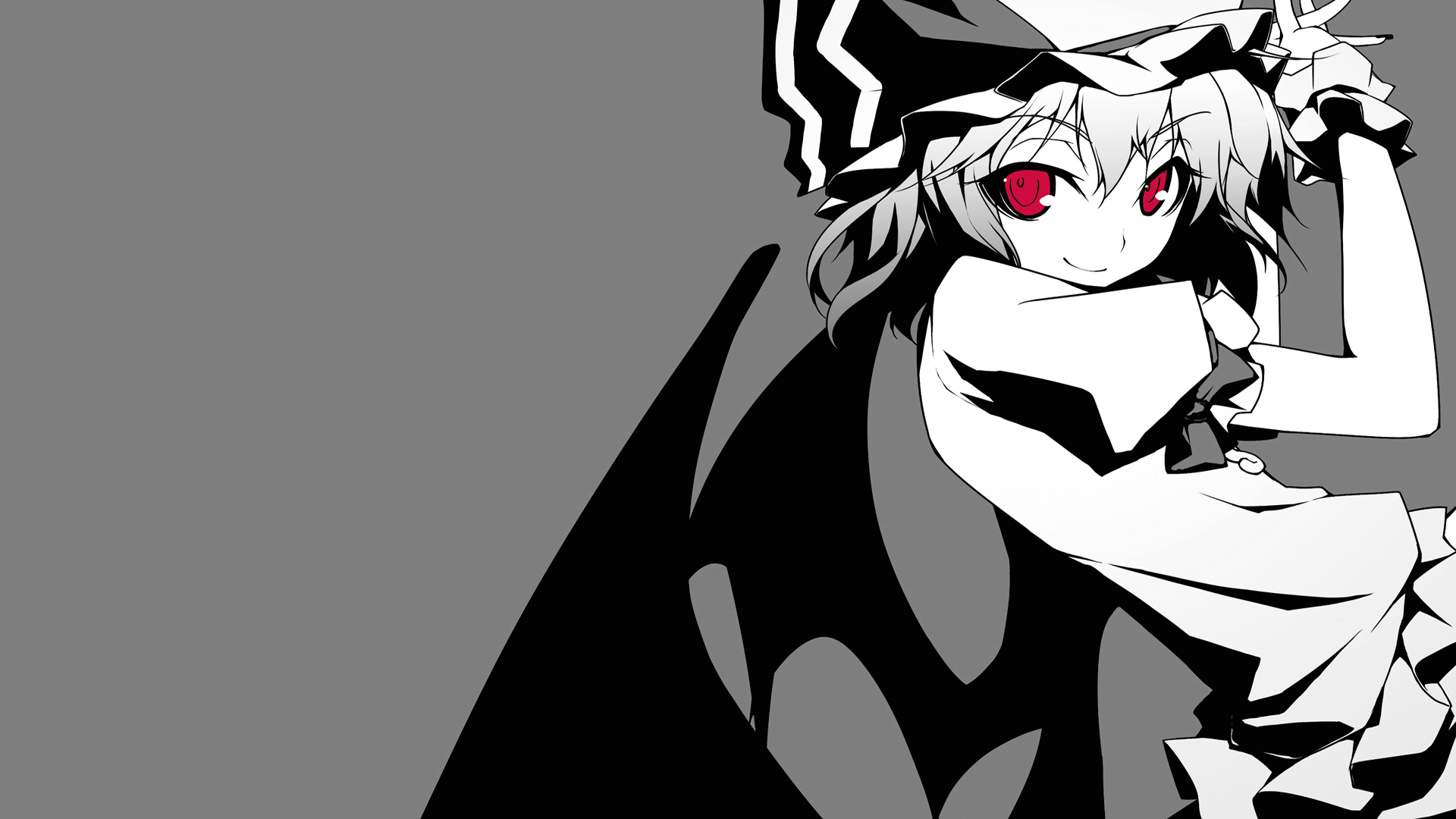 Touhou, vampires, Remilia Scarlet, simple background, Shingo (Missing Link) - desktop wallpaper