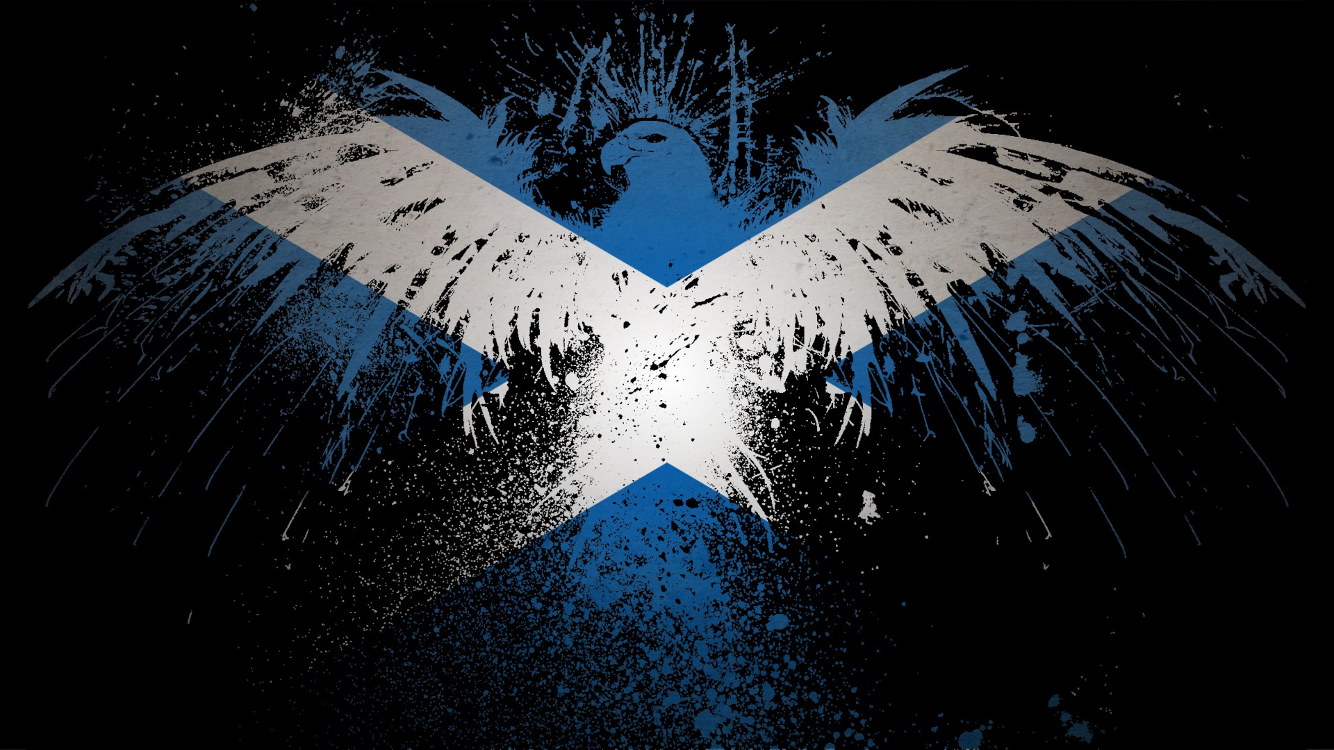 eagles, flags, Scotland - desktop wallpaper