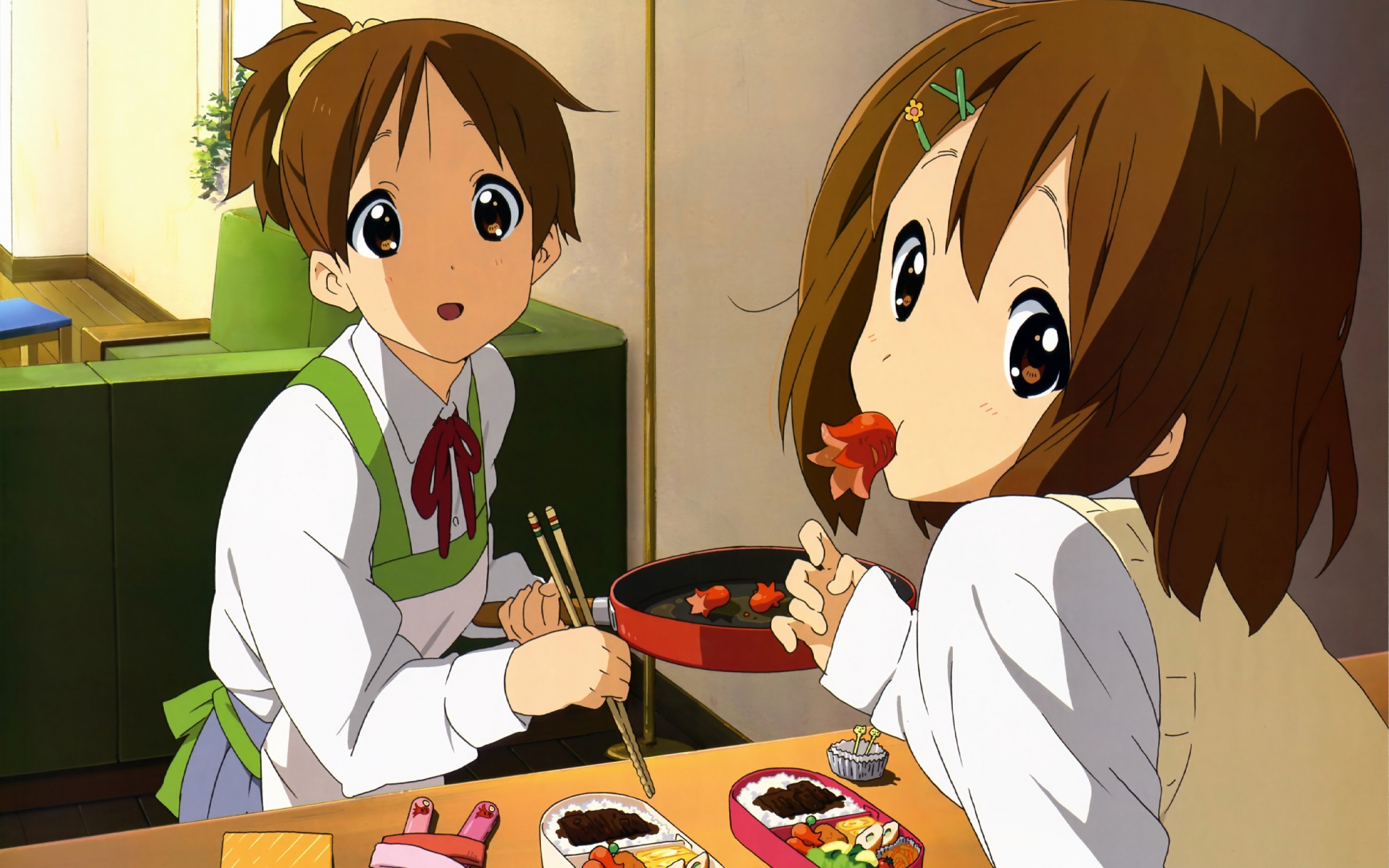 K-ON!, Hirasawa Yui, anime girls, Hirasawa Ui - desktop wallpaper