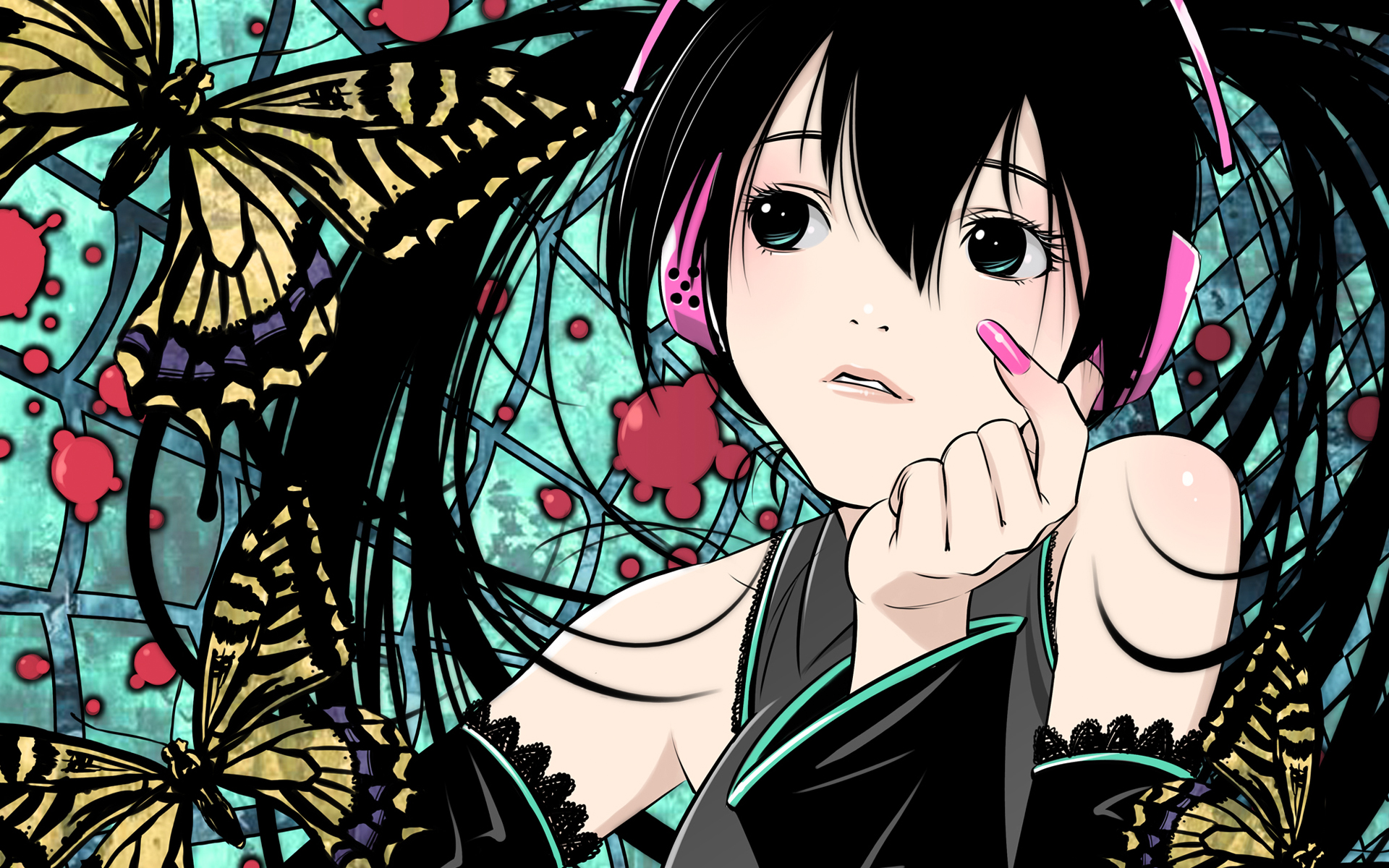 Vocaloid, Hatsune Miku, Zatsune Miku, detached sleeves, Vocaloid Fanmade - desktop wallpaper