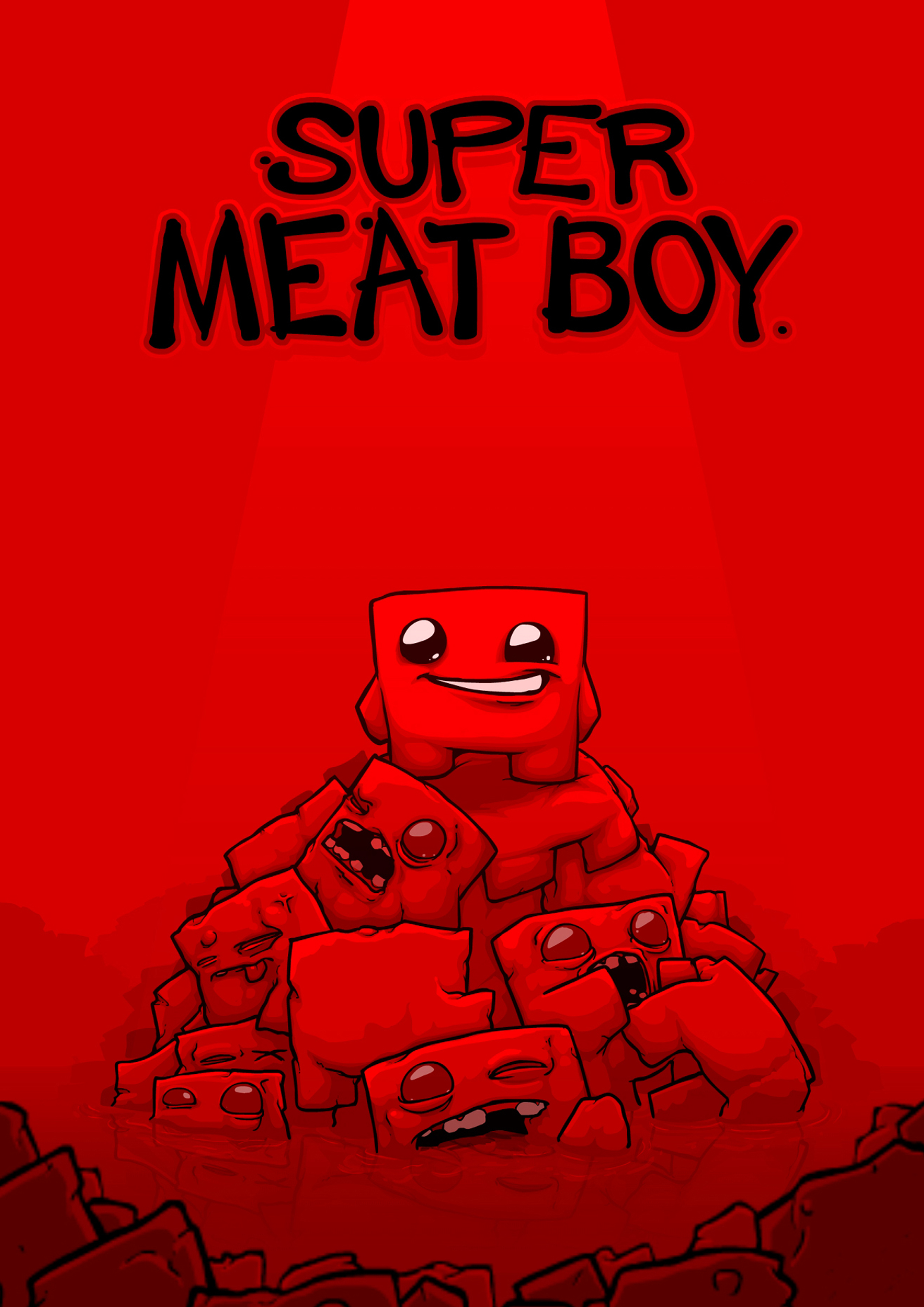 Super Meat Boy, simple background - desktop wallpaper