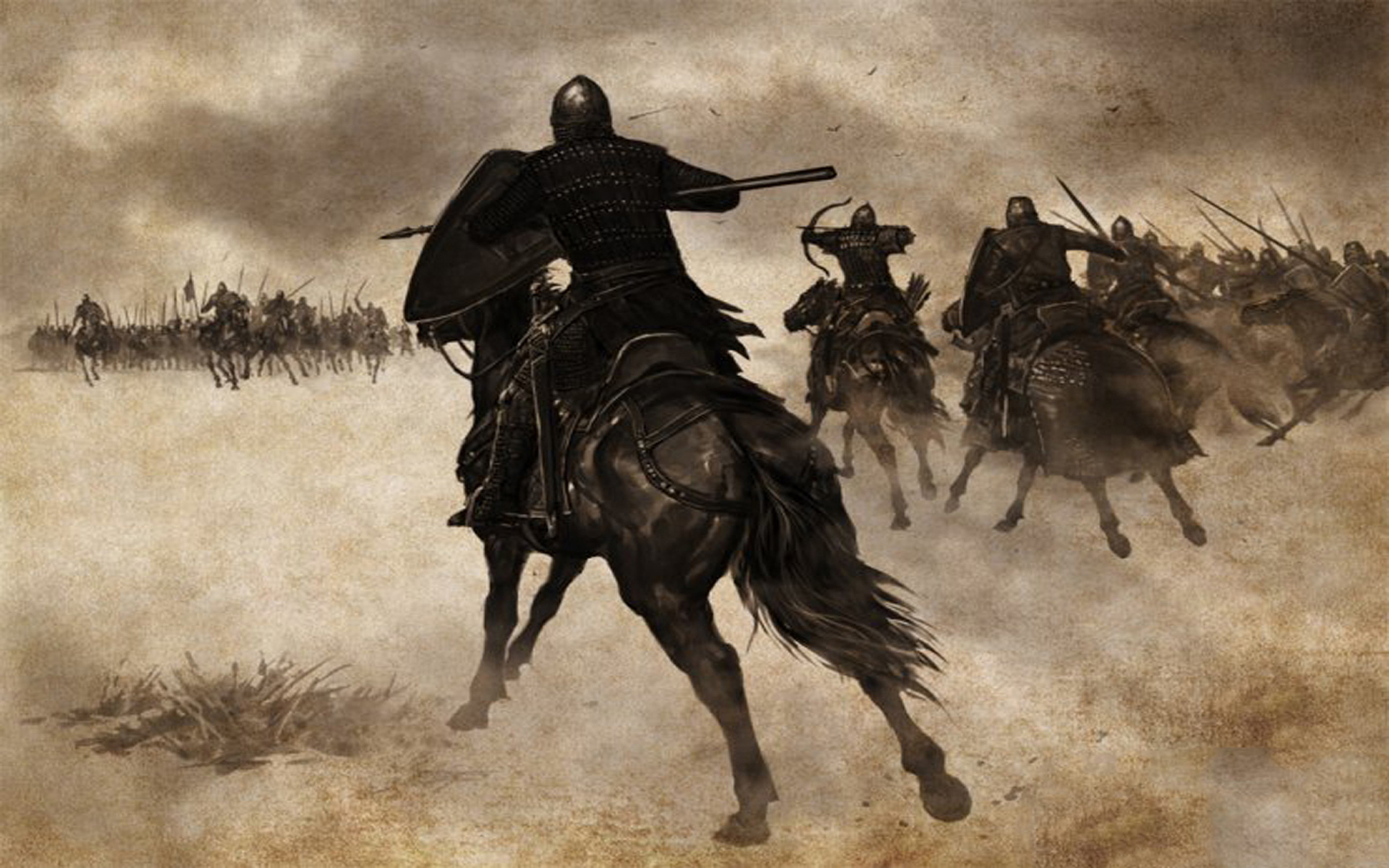 knights, horses, battles, Mount&Blade, artwork - desktop wallpaper
