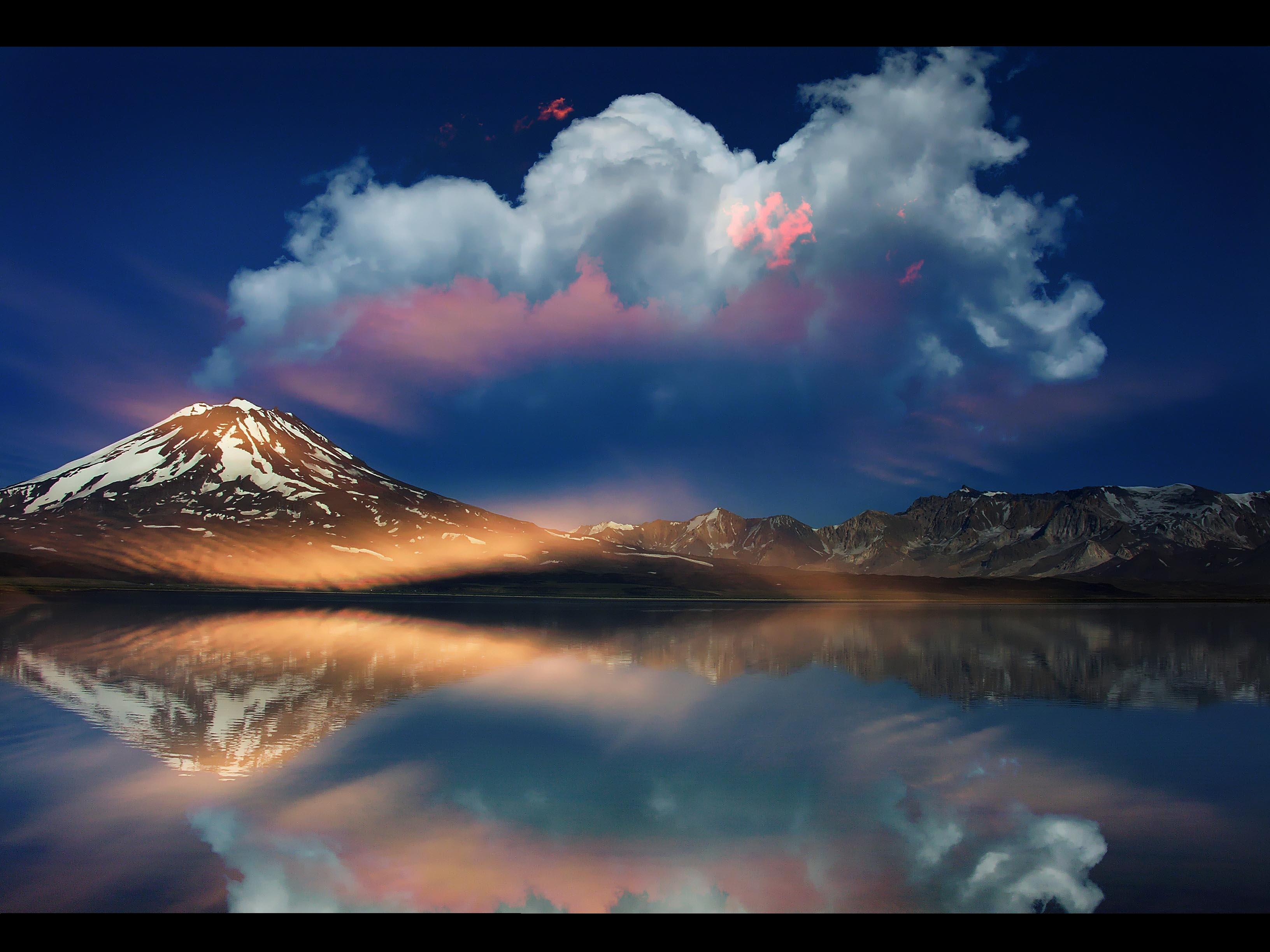 mountains, clouds, landscapes - desktop wallpaper