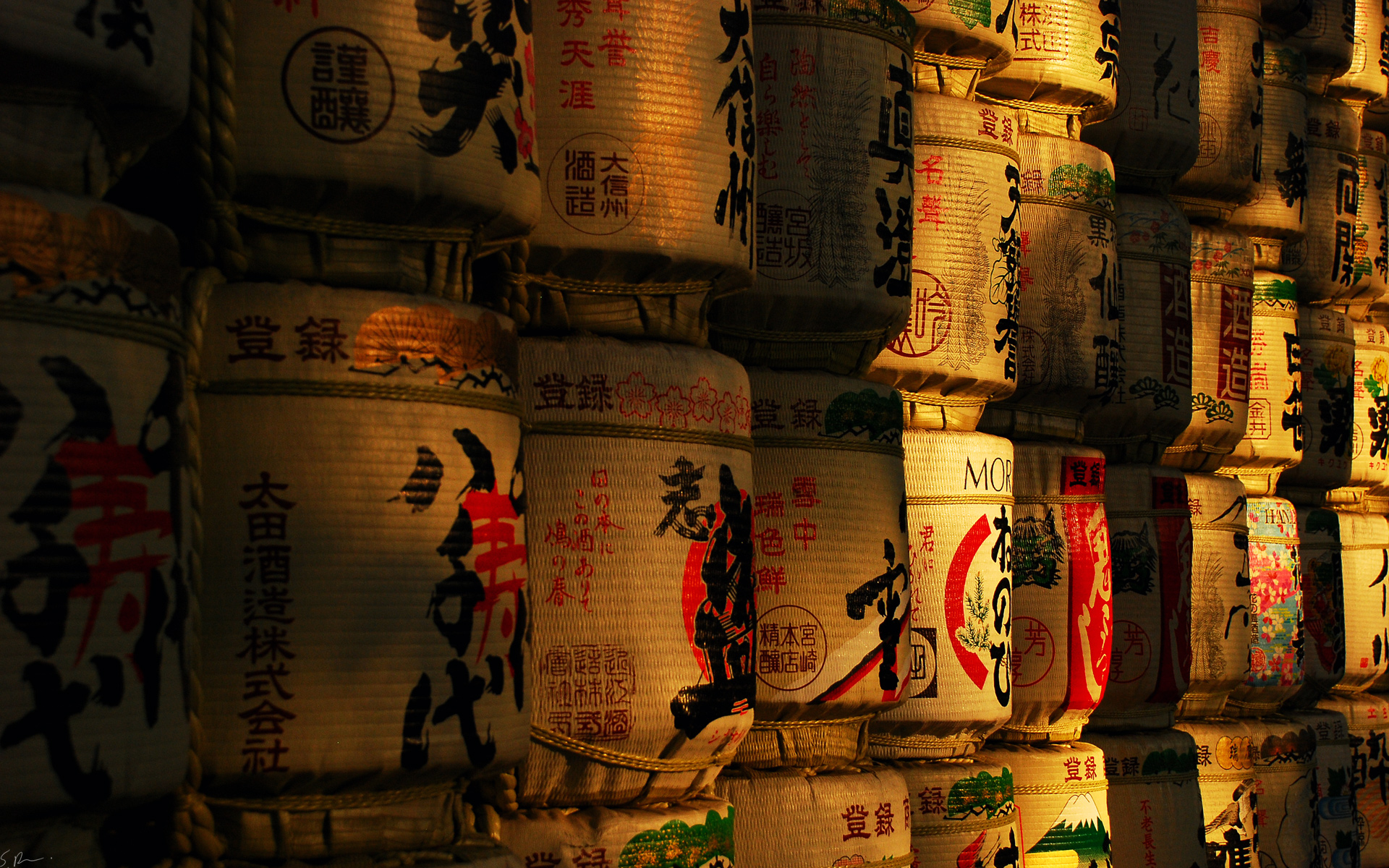 Japan, alcohol, Japanese, Japanese gardens, stores, sake, barrels - desktop wallpaper
