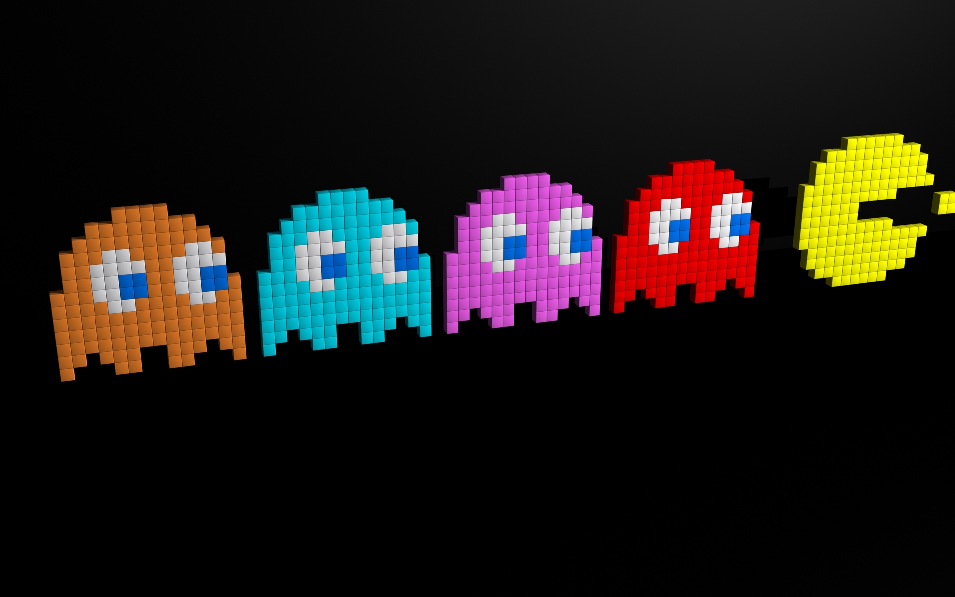 Pac-Man, Pixel - desktop wallpaper