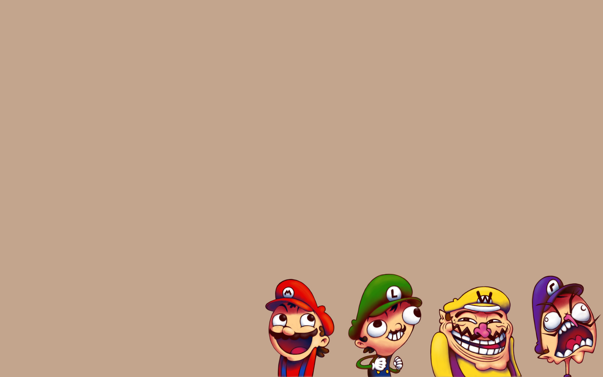 Mario, faces - desktop wallpaper