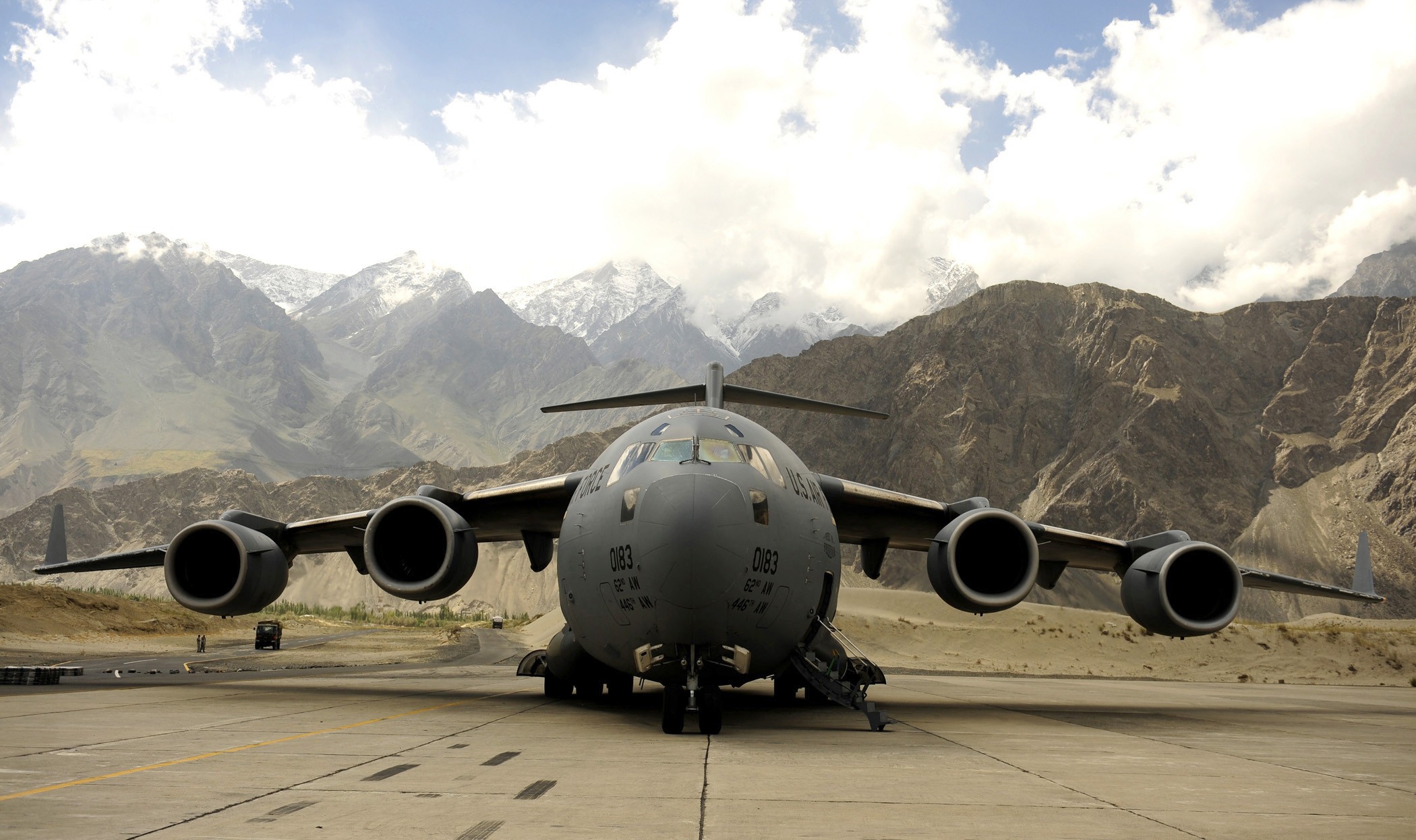 aircraft, military, Afghanistan, C-17 Globemaster - desktop wallpaper